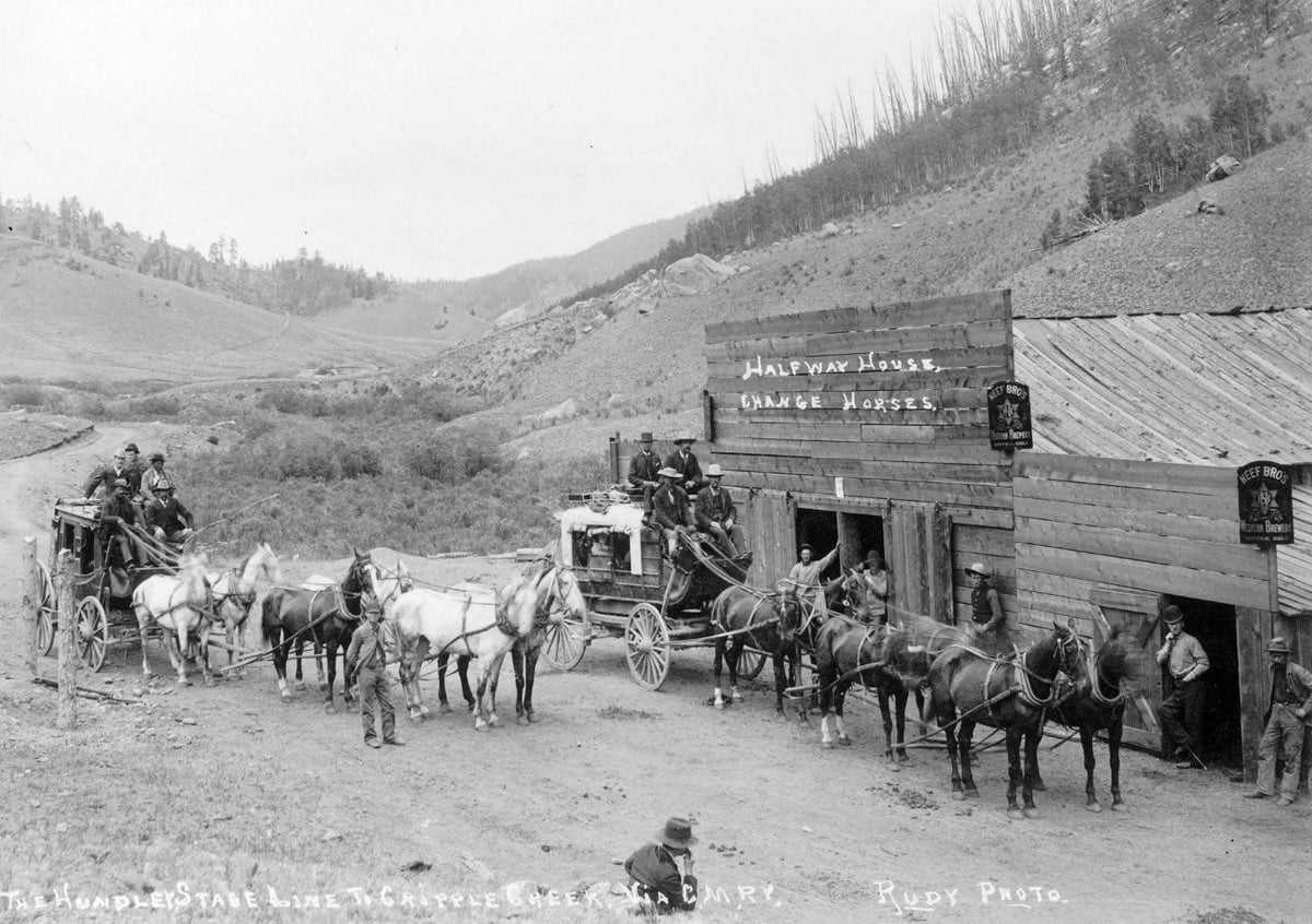 The "Halfway House & Saloon" in Cripple Creek, Colorado, 1893 r/Colorado