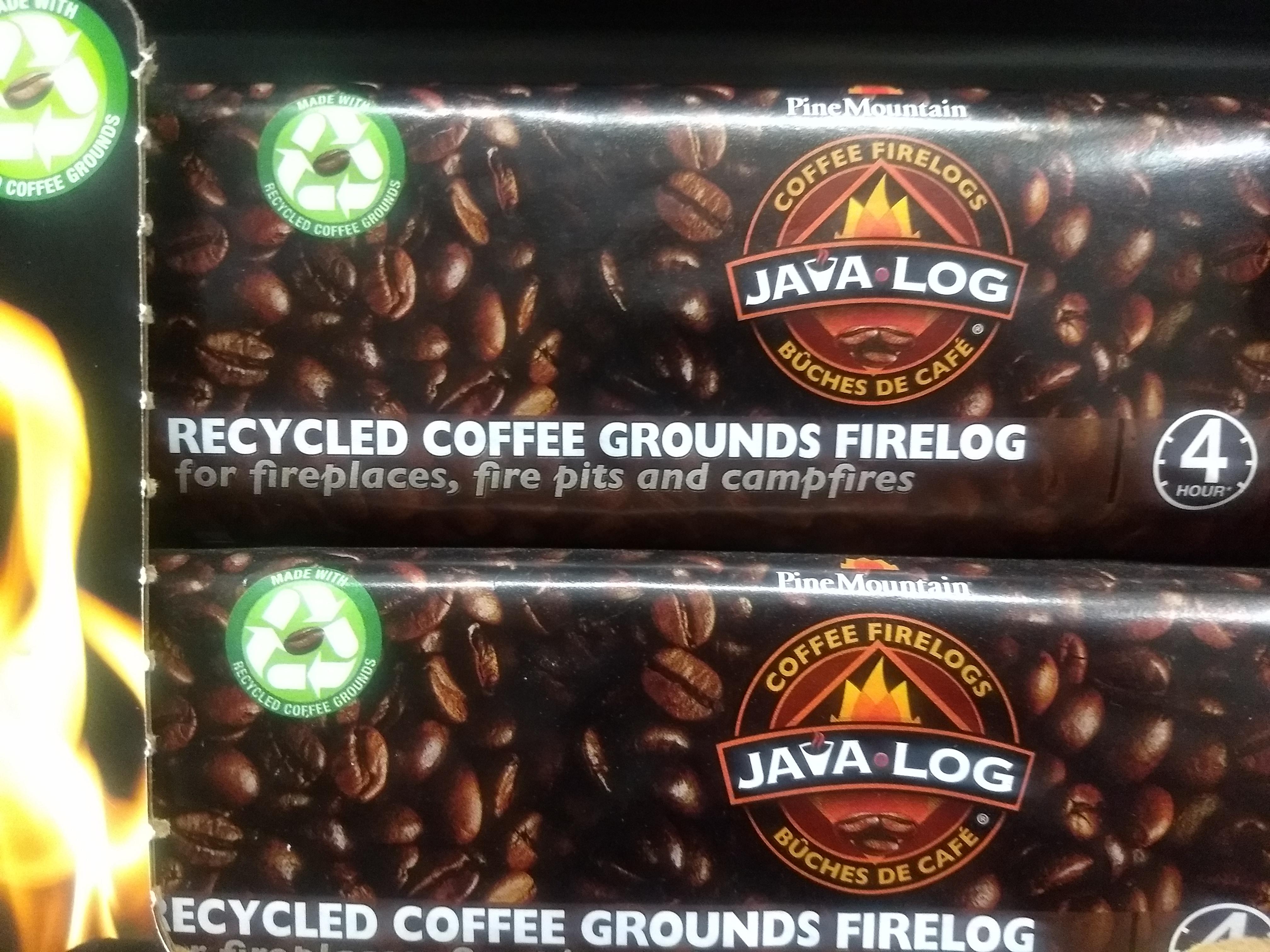 These recycled coffee ground logs i found at a store (they dont smell