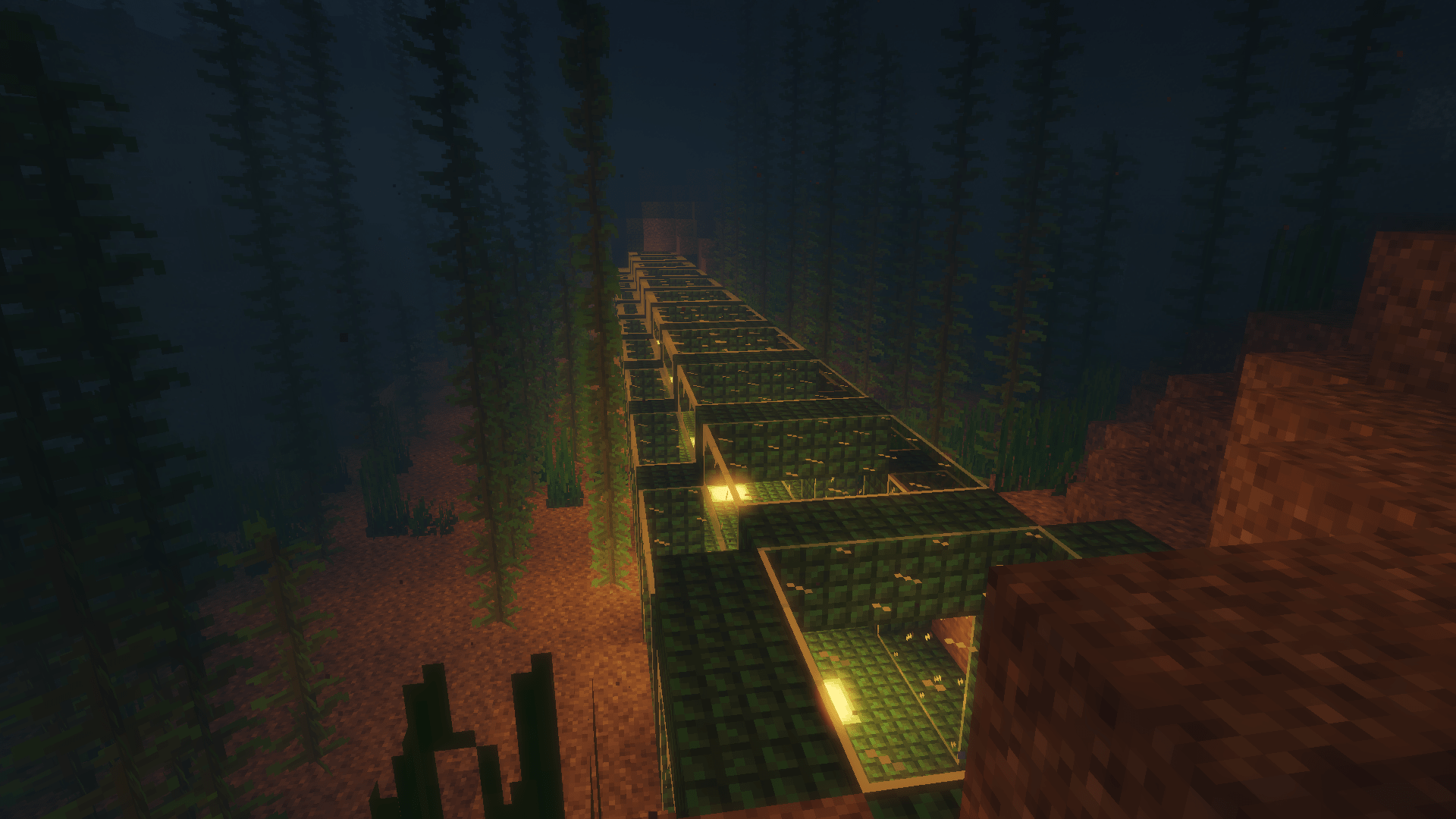 Tried making an underwater tunnel. r/Minecraft