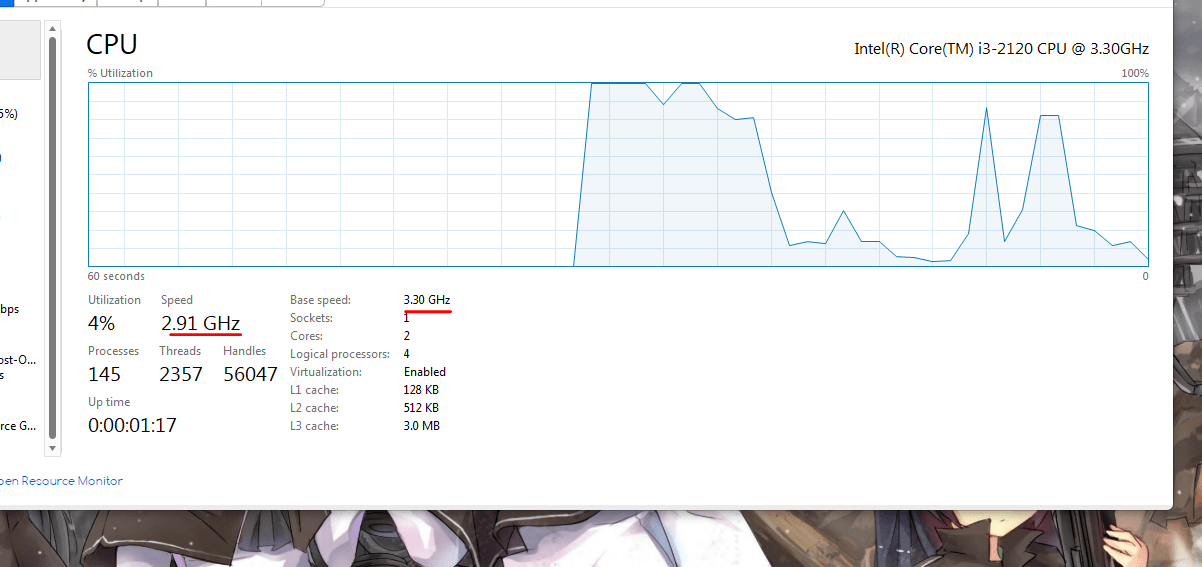 Intel EIST is disabled in the BIOS, yet still underclocks