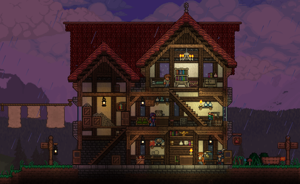 Store for the Merchant and Dye trader r/Terraria