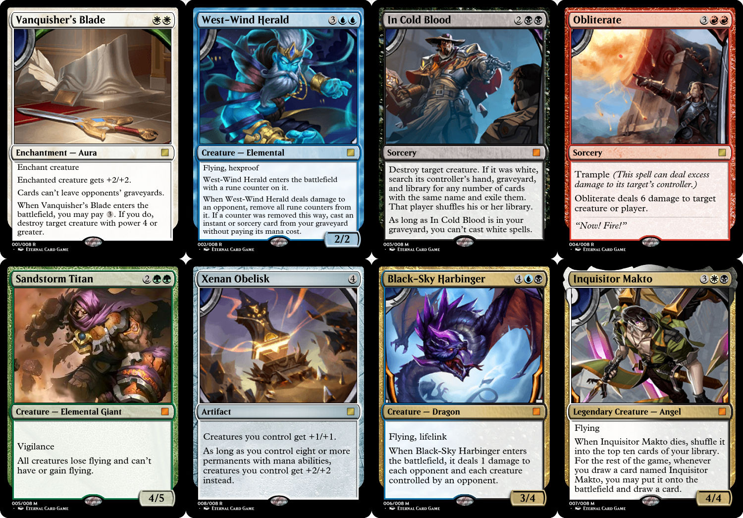 Iconic cards from my other favorite Magiclike game, Eternal