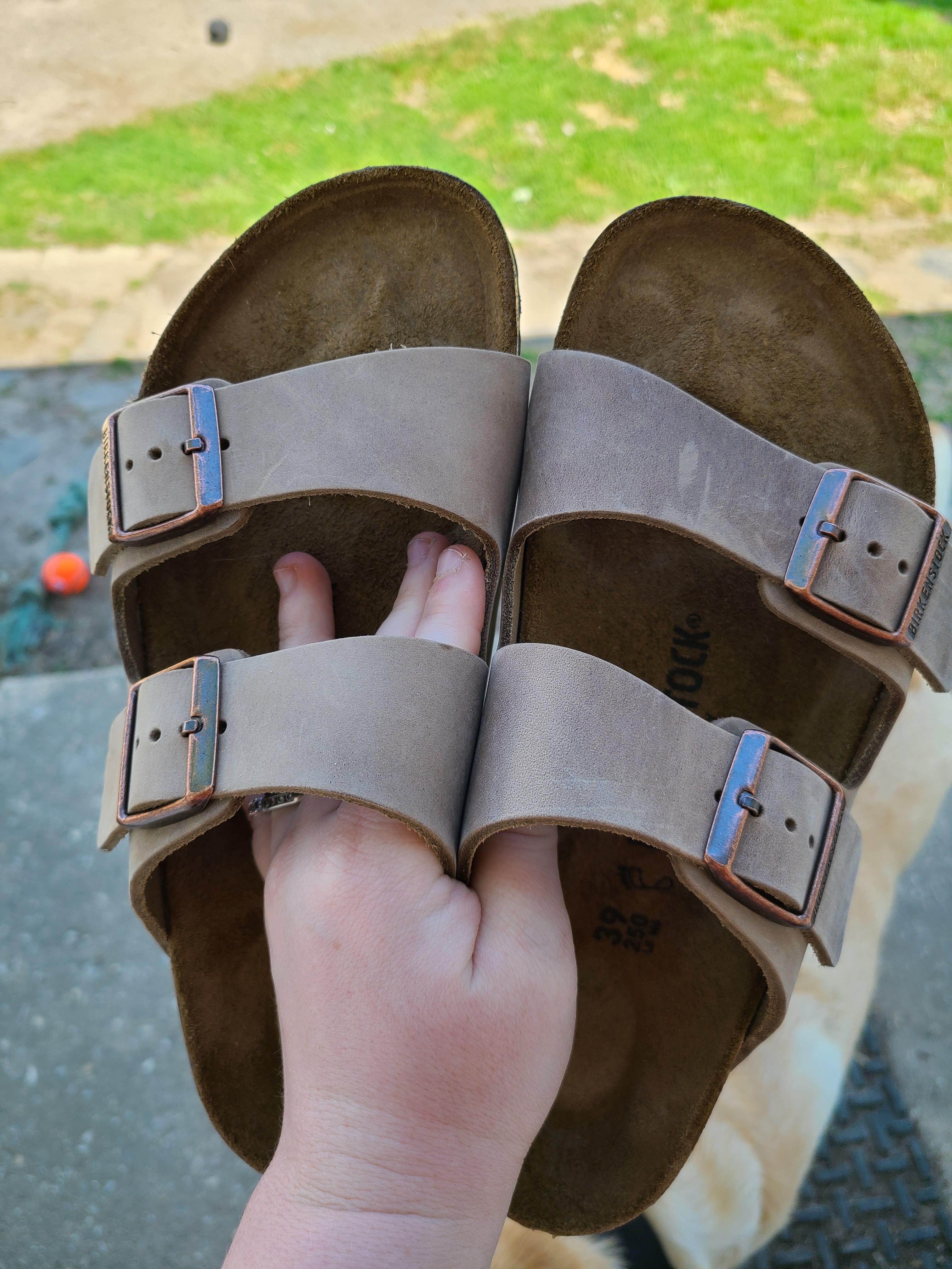 This is my first pair of birks so I'm not sure if the discoloration on