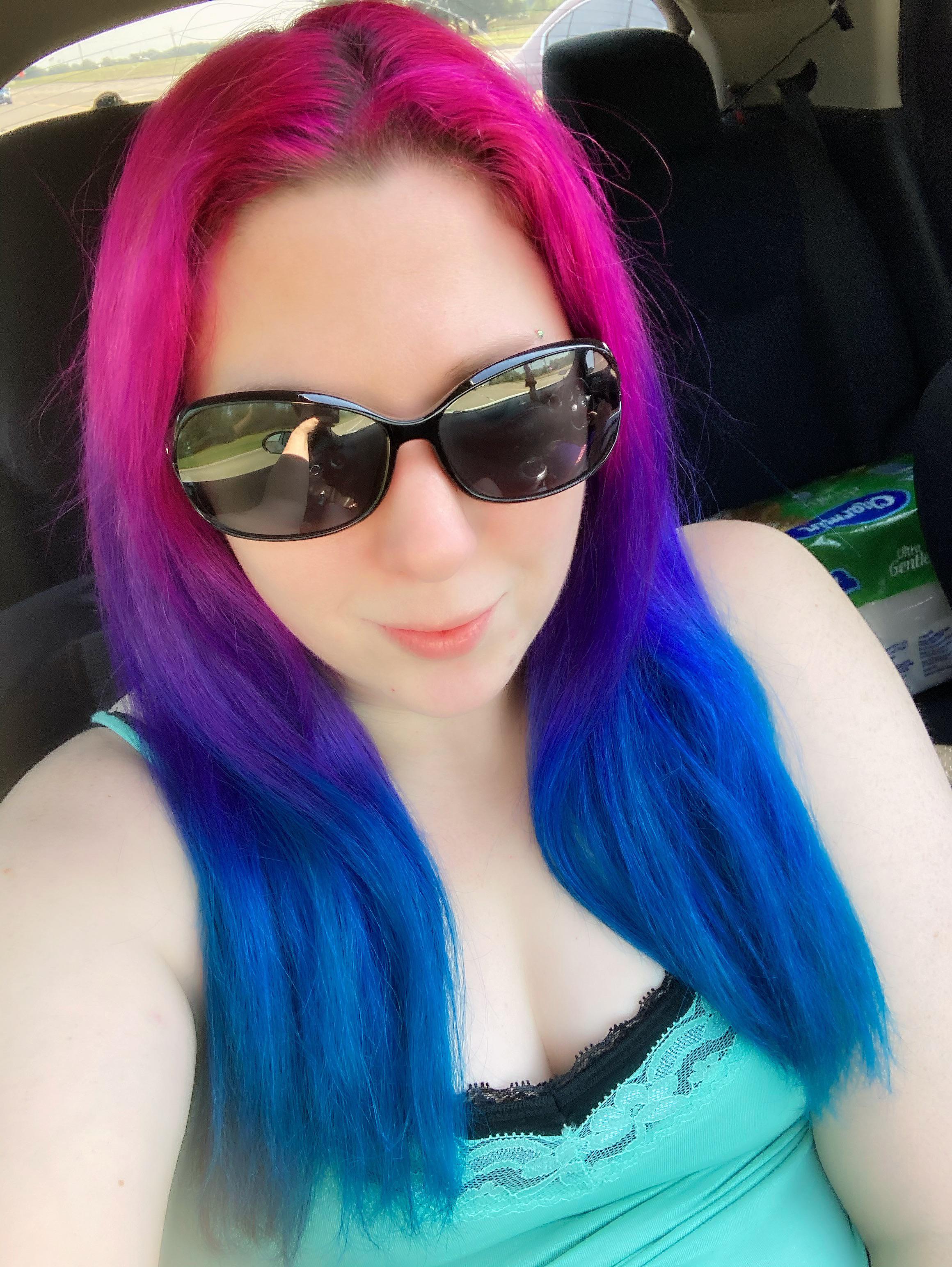 Loving my touch up on my pride hair 💖💜💙 Artic Fox's Virgin Pink and