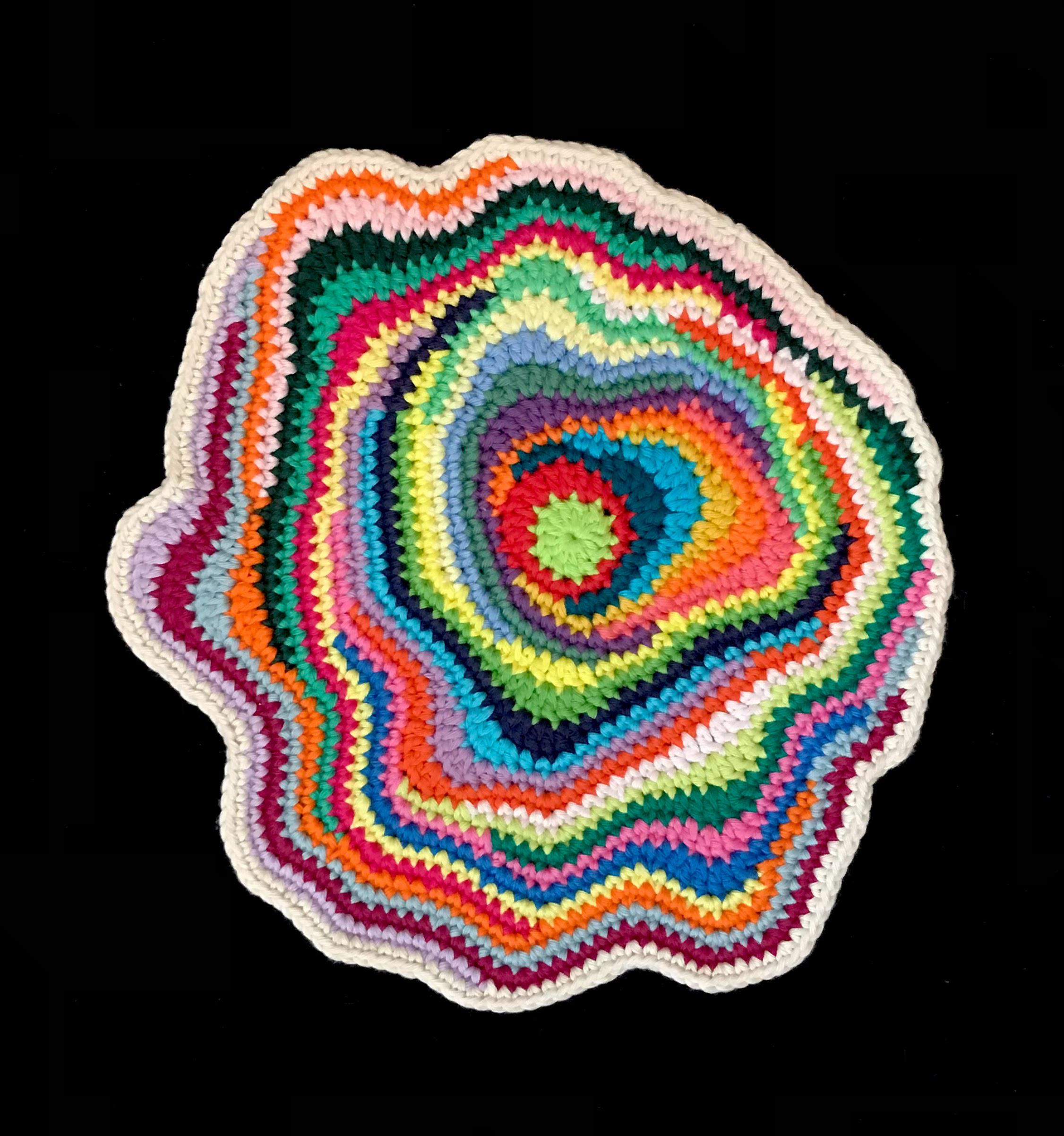 Scrap yarn/no colors repeated. What do you think it looks like? r/crochet