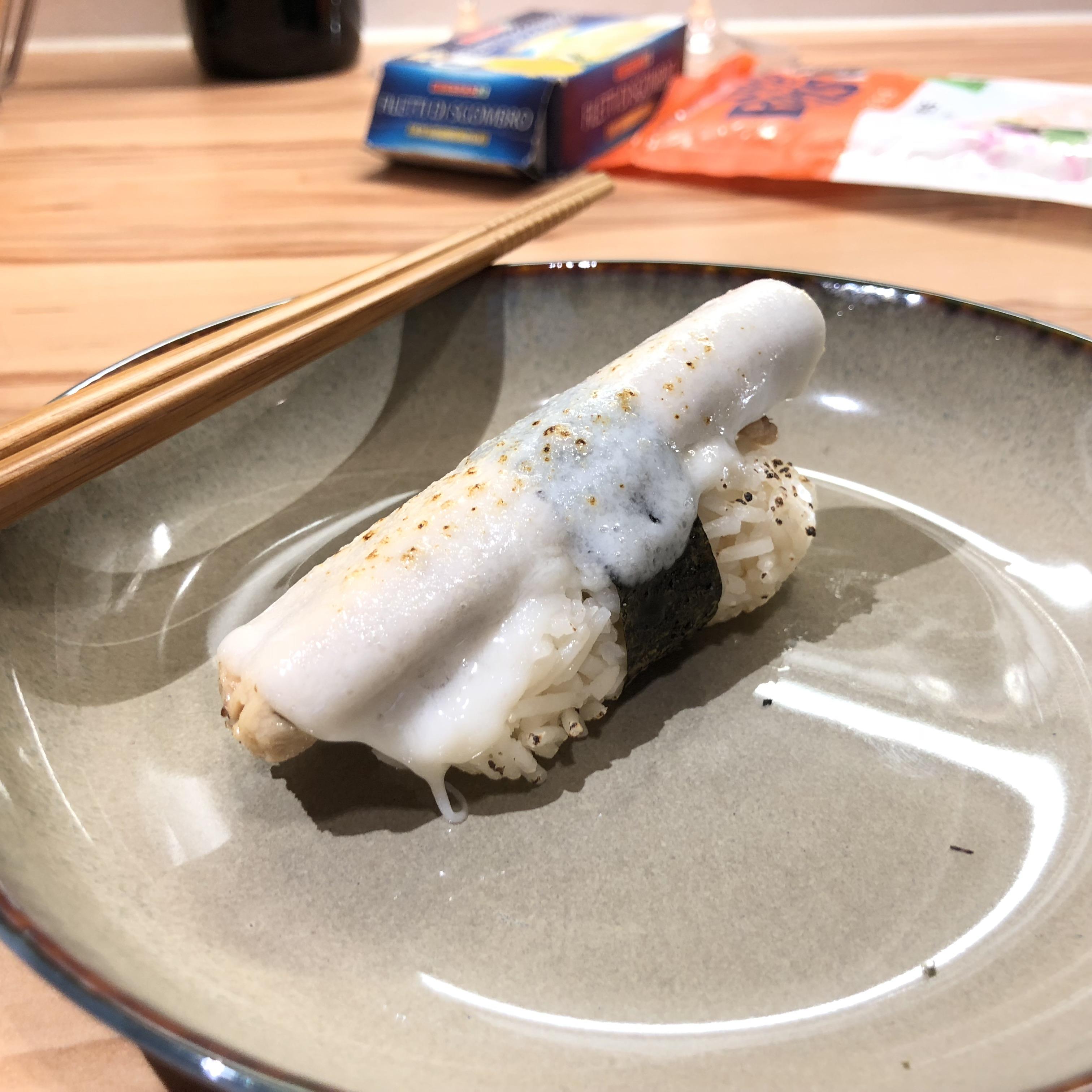 Homemade Saba Nigiri sushi