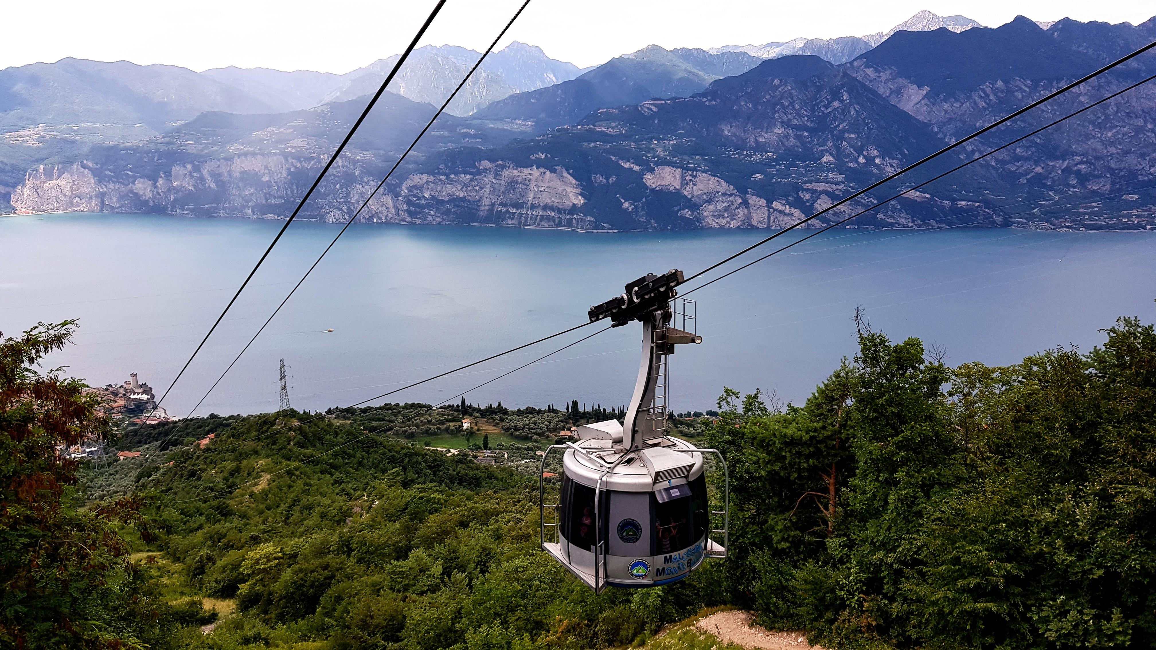 The cable car takes you Monte Baldo which is 2218m high In Lago di