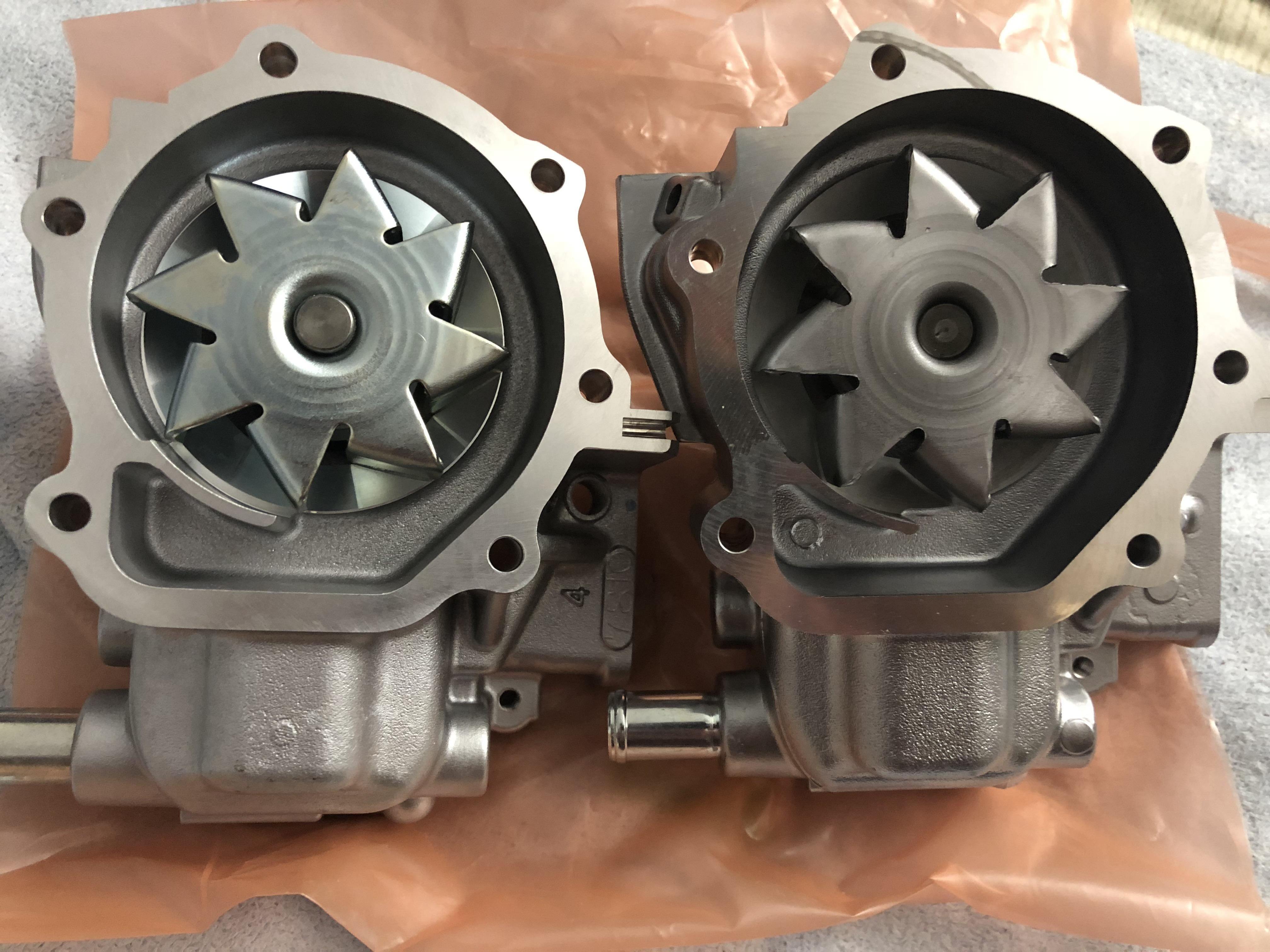 Aisin Water Pump (L) vs OEM Subaru Water Pump (R) r/subaru