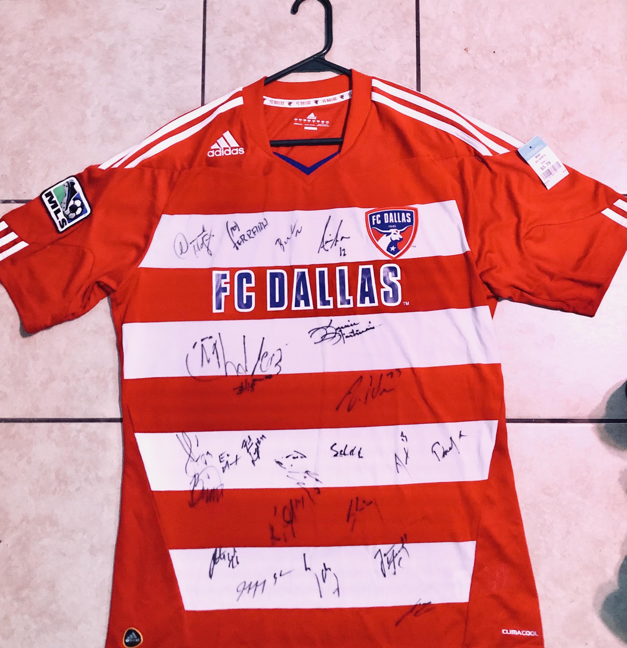 I scored this signed official replica FC Dallas jersey at Goodwill and