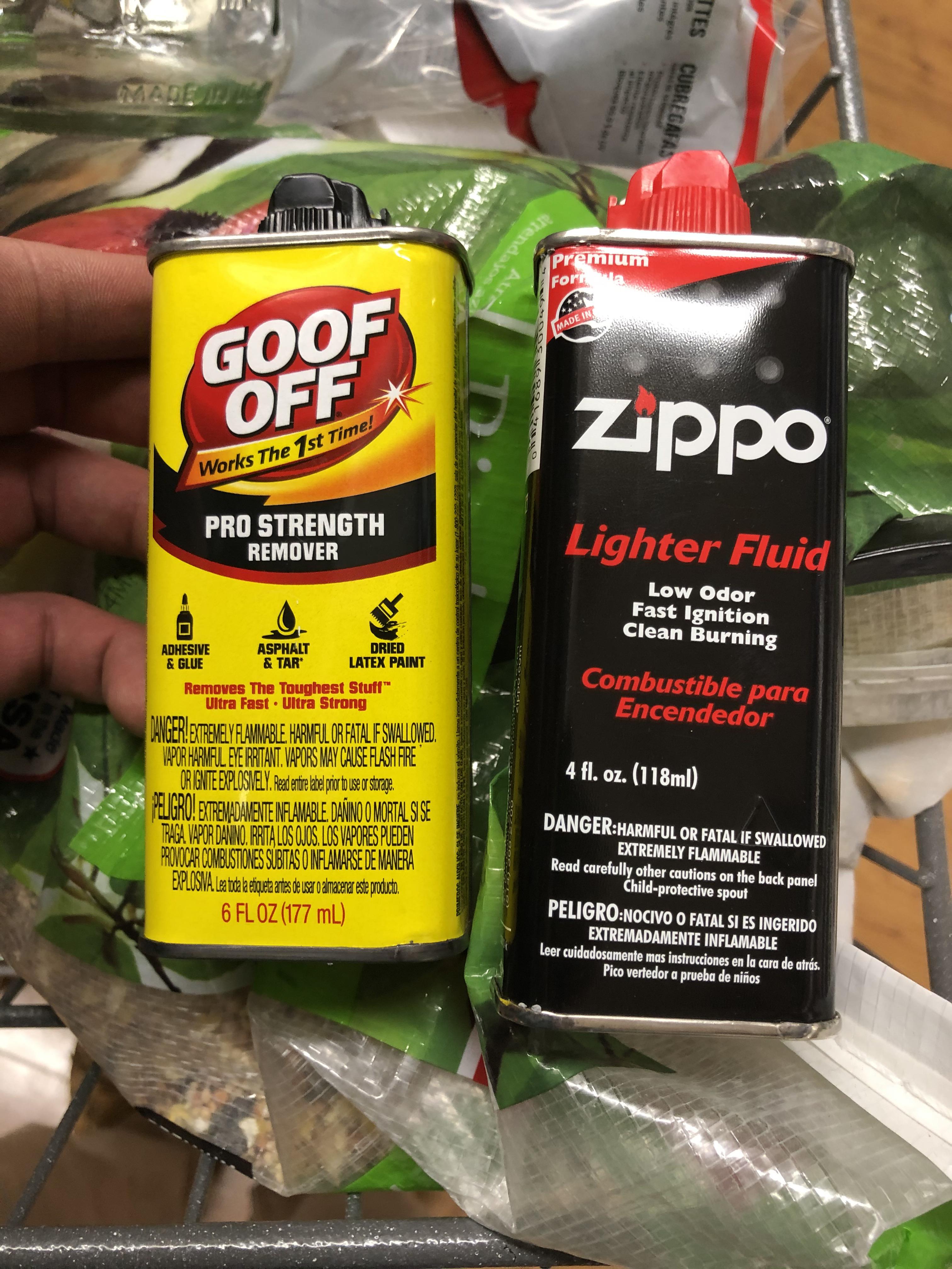 Will either of these work as a solvent for extraction? The Goof off on