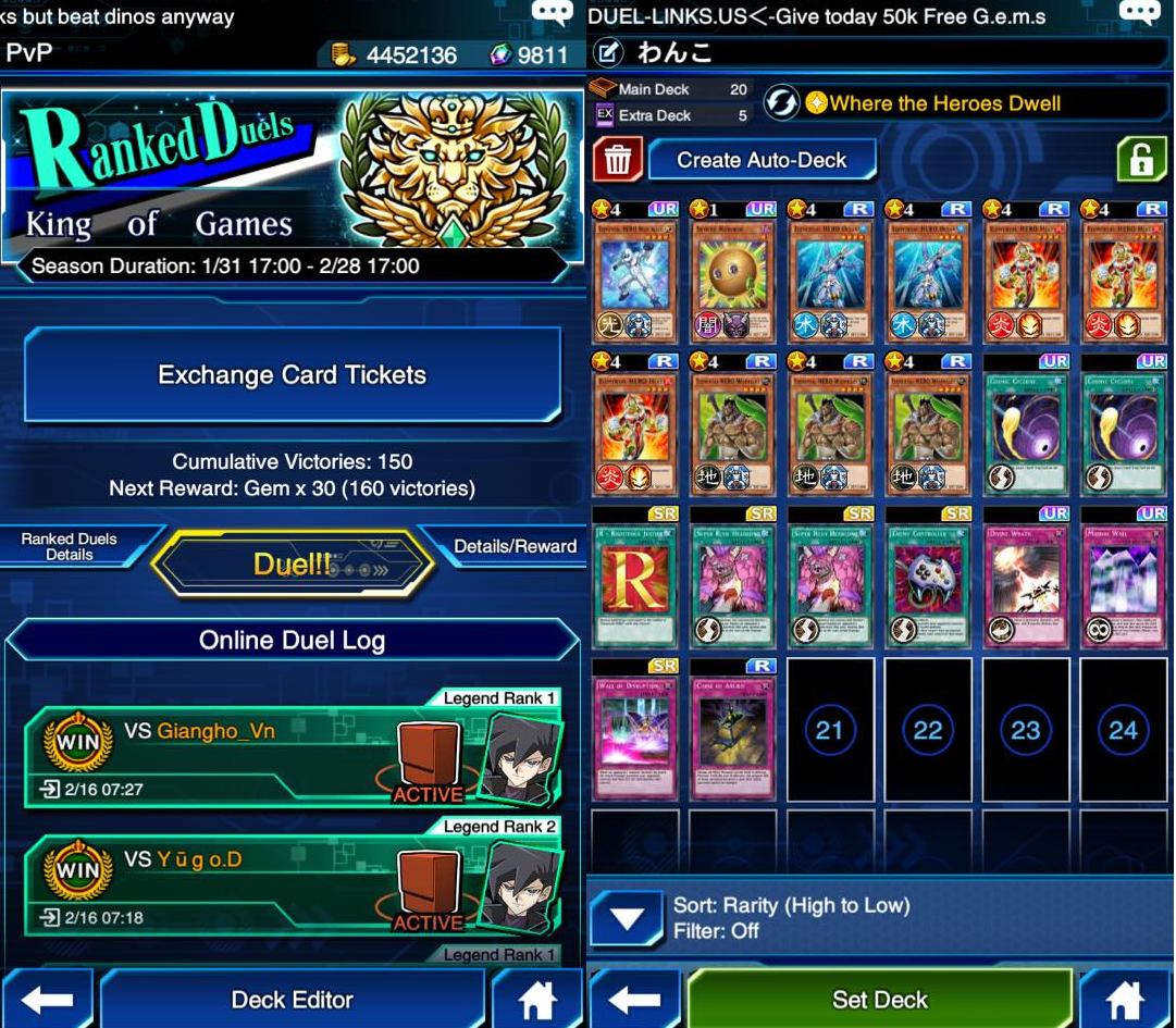 YugiOh Images HD Yu Gi Oh Duel Link Elemental Hero Deck