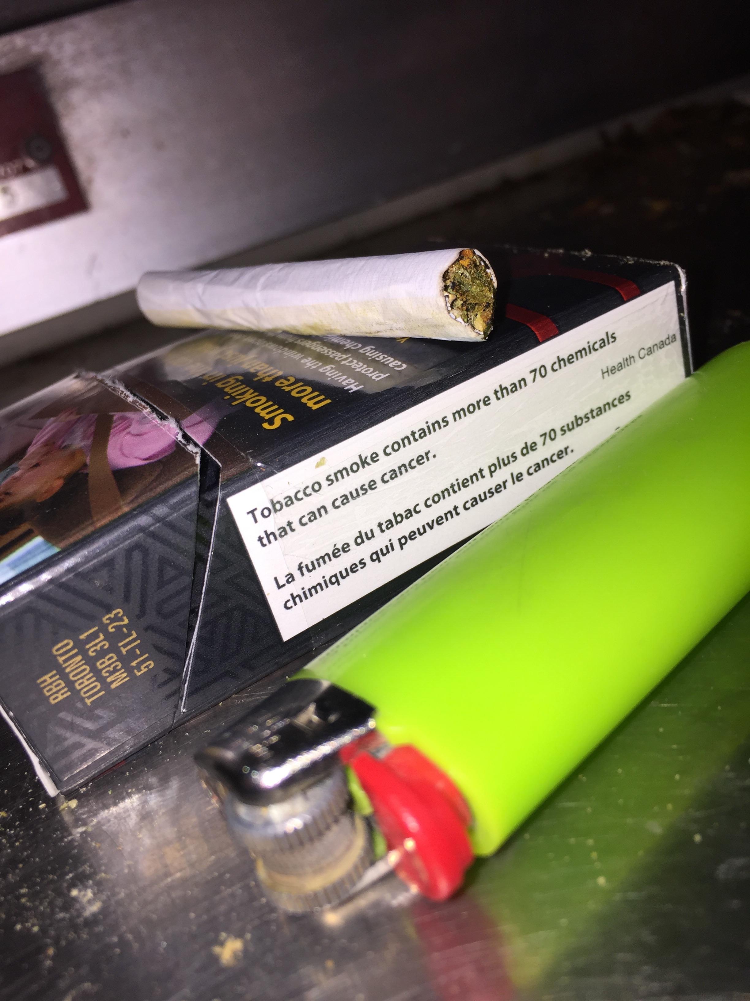 Rolled my self a nice cigarette tonight along with my benson and hedges