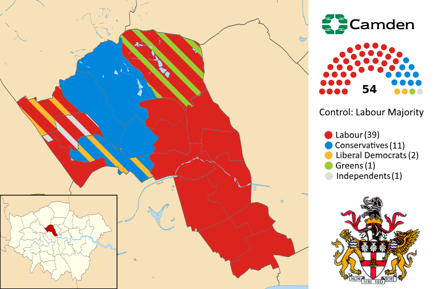 Camden Council, UK r/PoliticalMaps