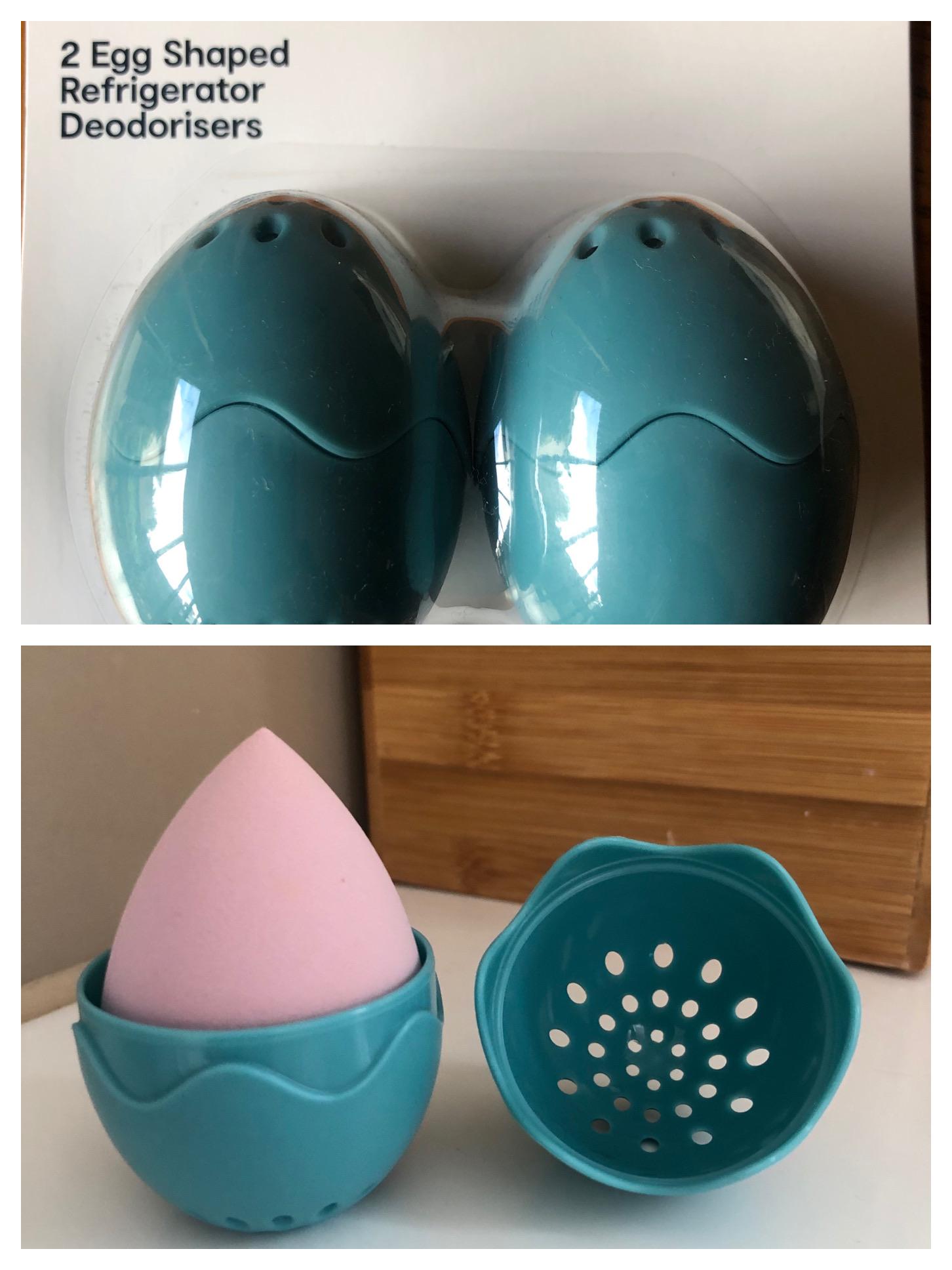 These 25 cent egg shaped deodorisers from Kmart are the perfect size