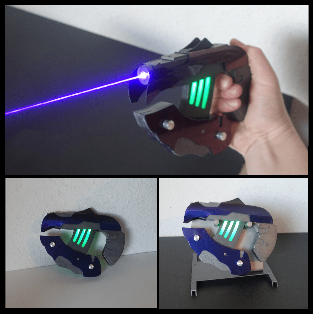 Guy asked for a custom Halo "Plasma" laser pistol. Blue laser