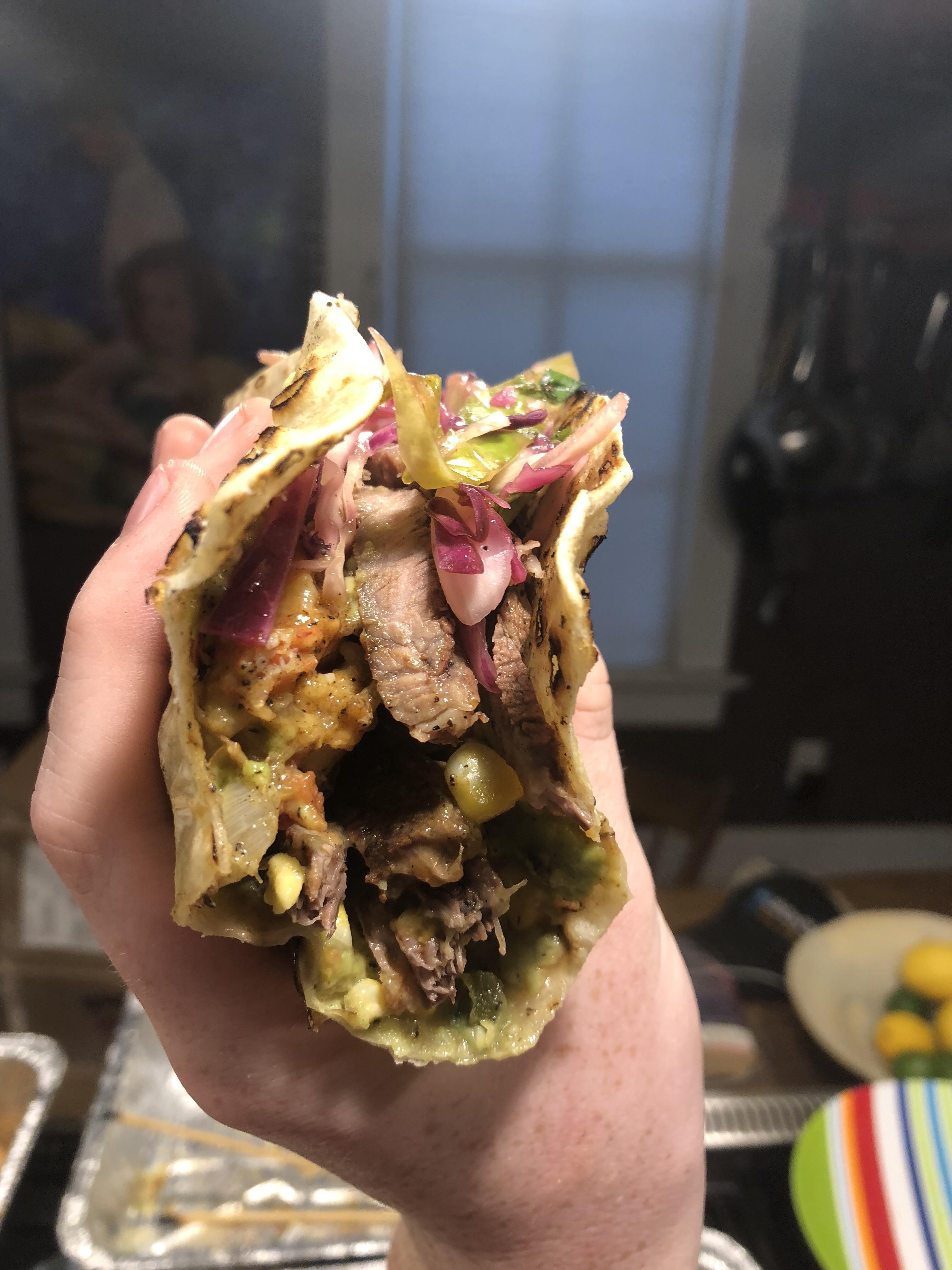 [Homemade] Steak and shrimp tacos, they were awesome! r/food