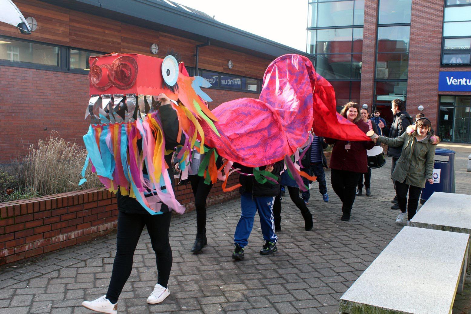 Our pack participates in the annual Halloween parade. This year our