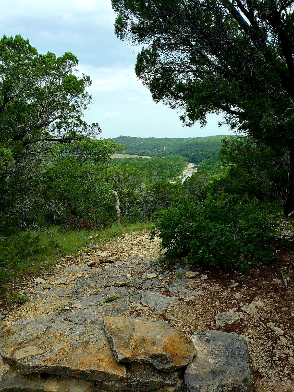 Great scenic view from Cedar Ridge trail in Dinosaur Valley State Park