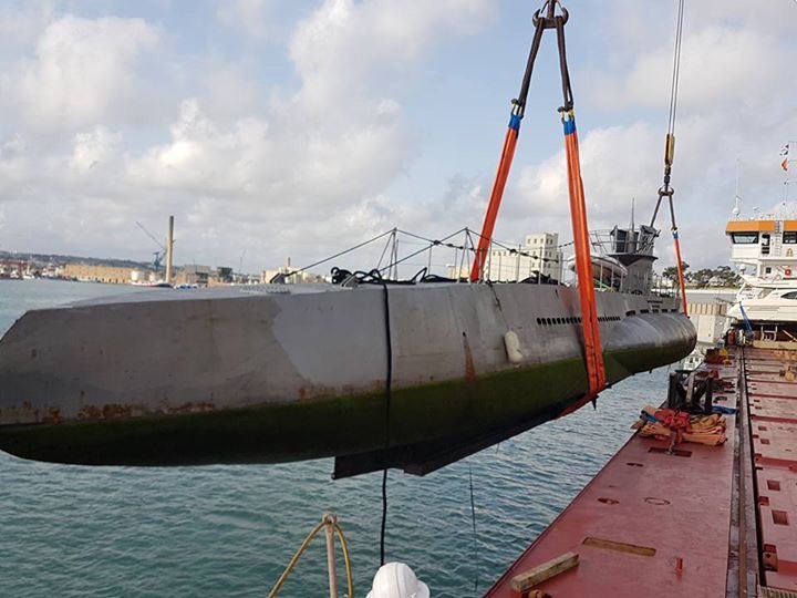 U571 prop being loaded for a new Das Boot TV series r/submarines