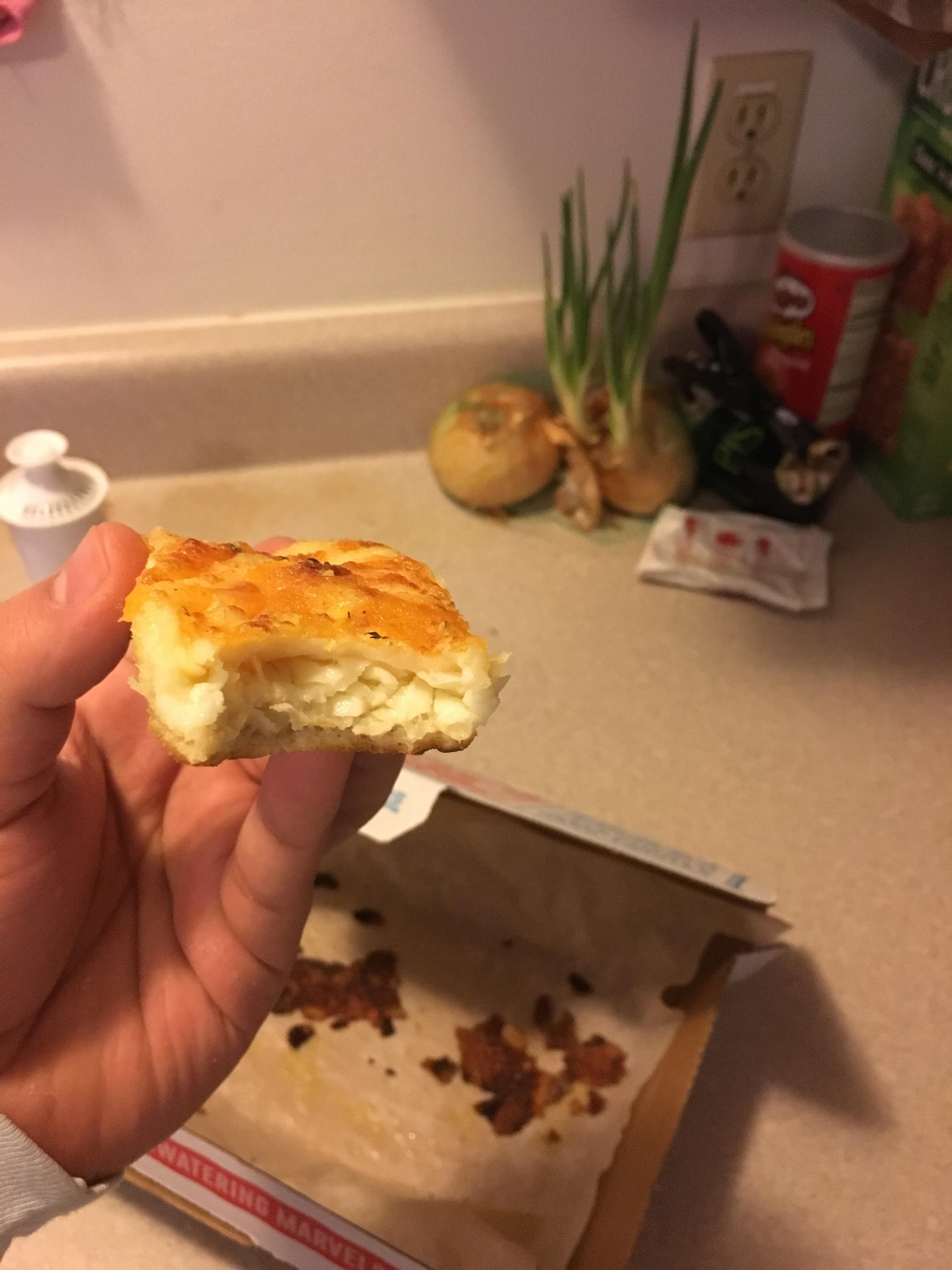 Dominos cheese bread stuffed with cold cheese shittyfoodporn