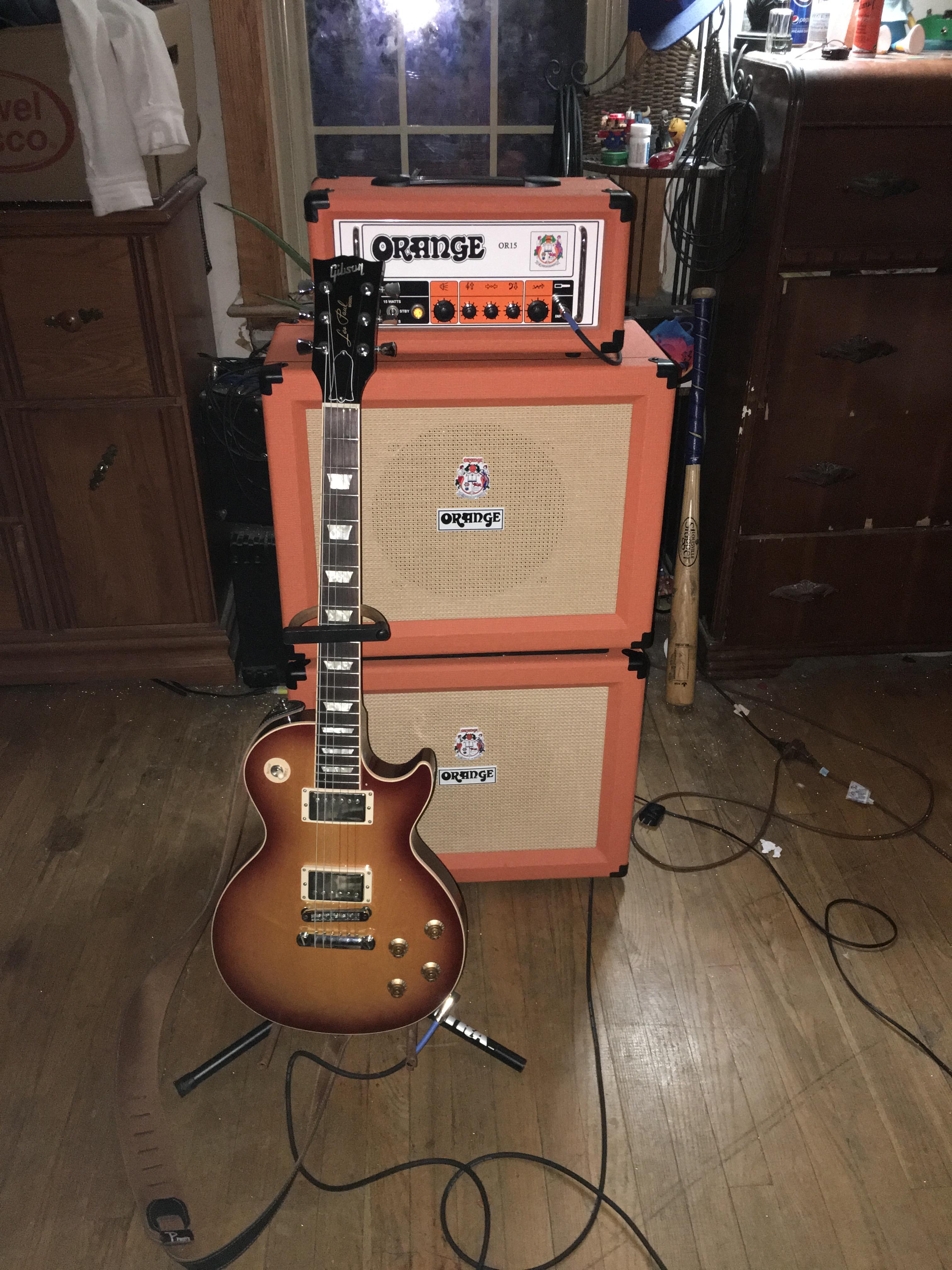 Orange OR15 stack with Les Paul r/GuitarAmps