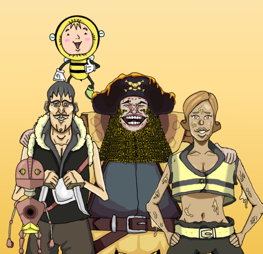 fanart I made for Bumblebeard's crew r/OnePieceDnD_Rustage