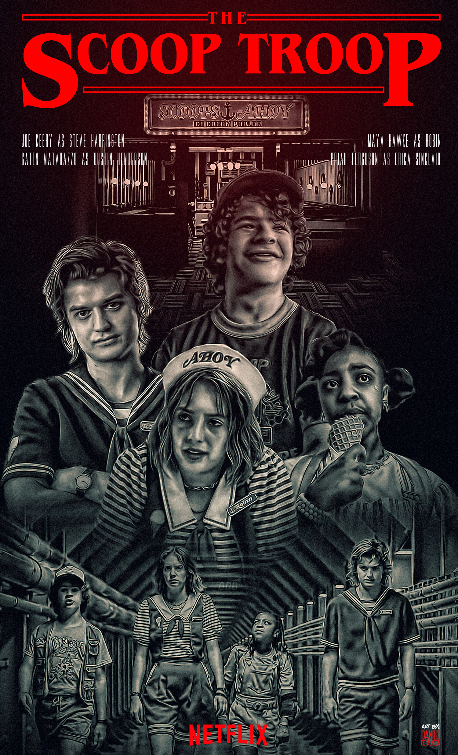 The Scoop Troop poster by Danilo de Almeida r/StrangerThings