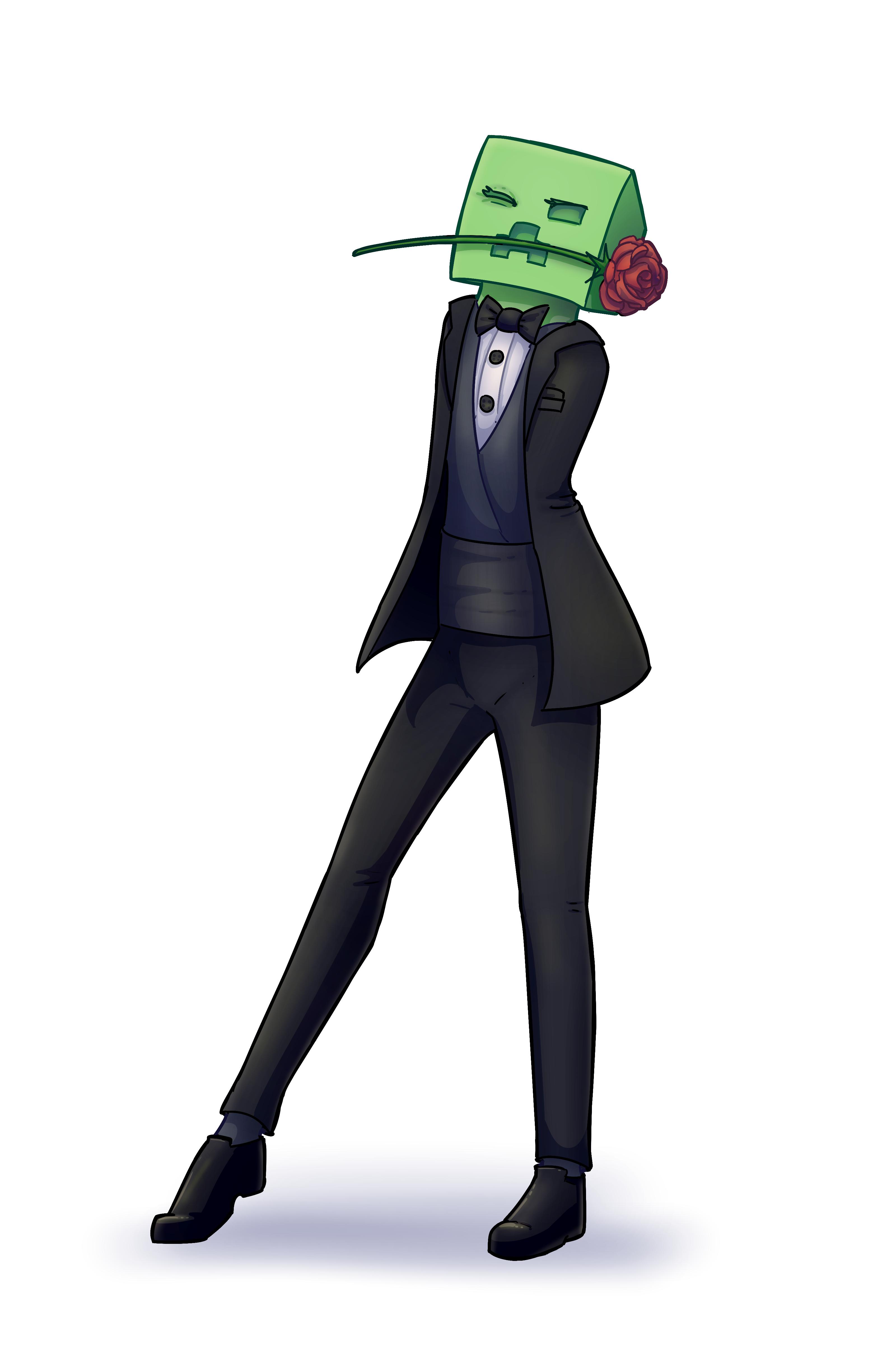 Minecraft Creeper In A Suit Skin