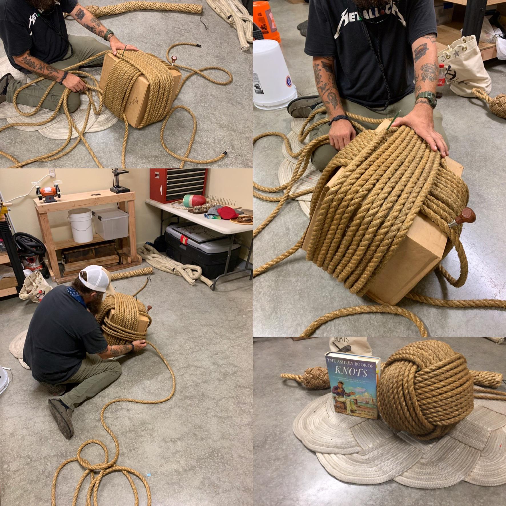 How I wrapped a large glass float. r/knots