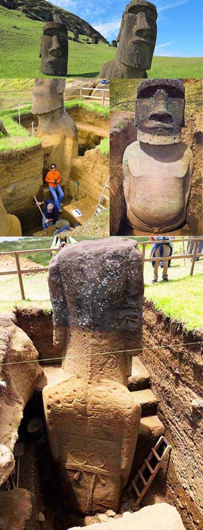 The Easter Islands Heads with bodies. r/AlternateAngles