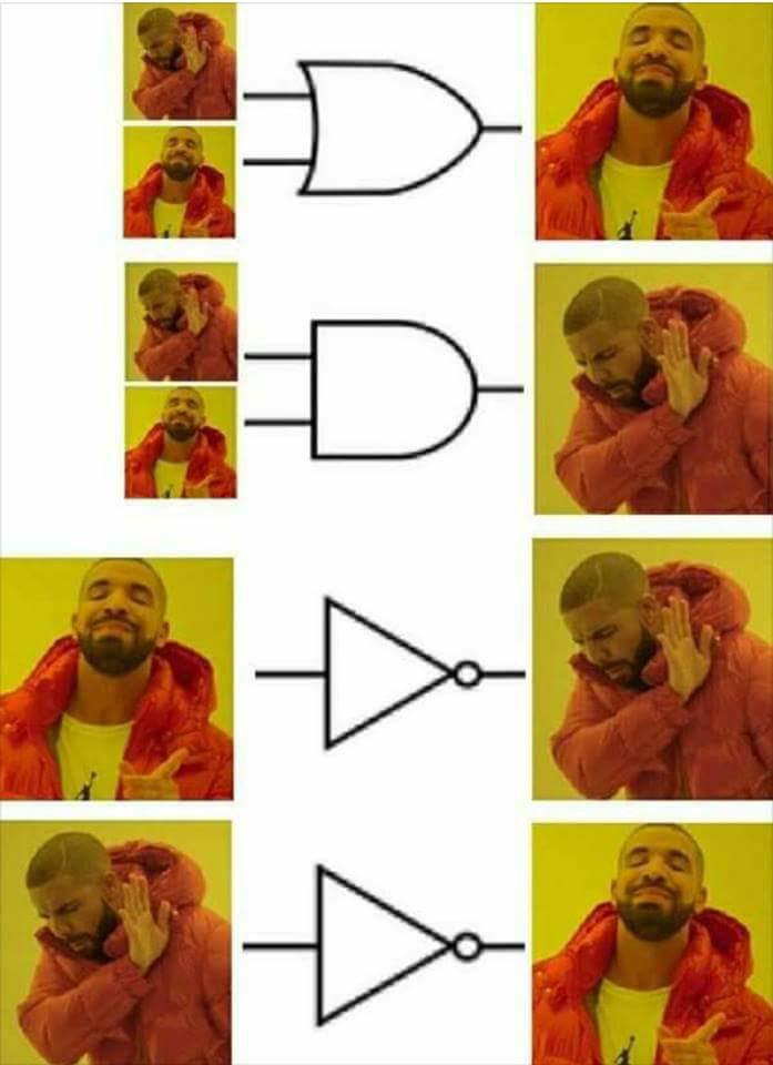 logic gates drake version 👀 r/engineeringmemes