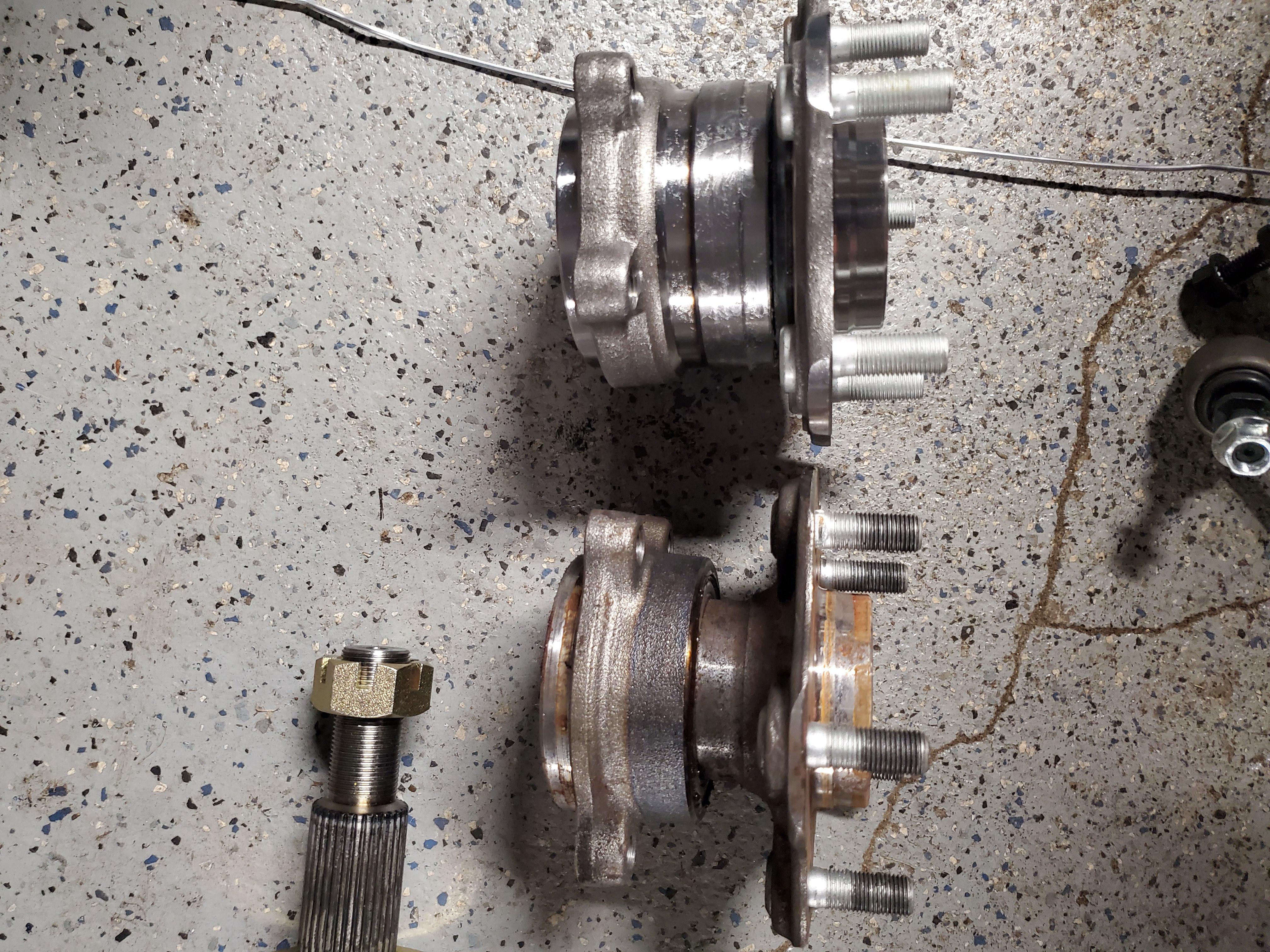 Definitely the 370z rear weel bearings upgrade on the 350z