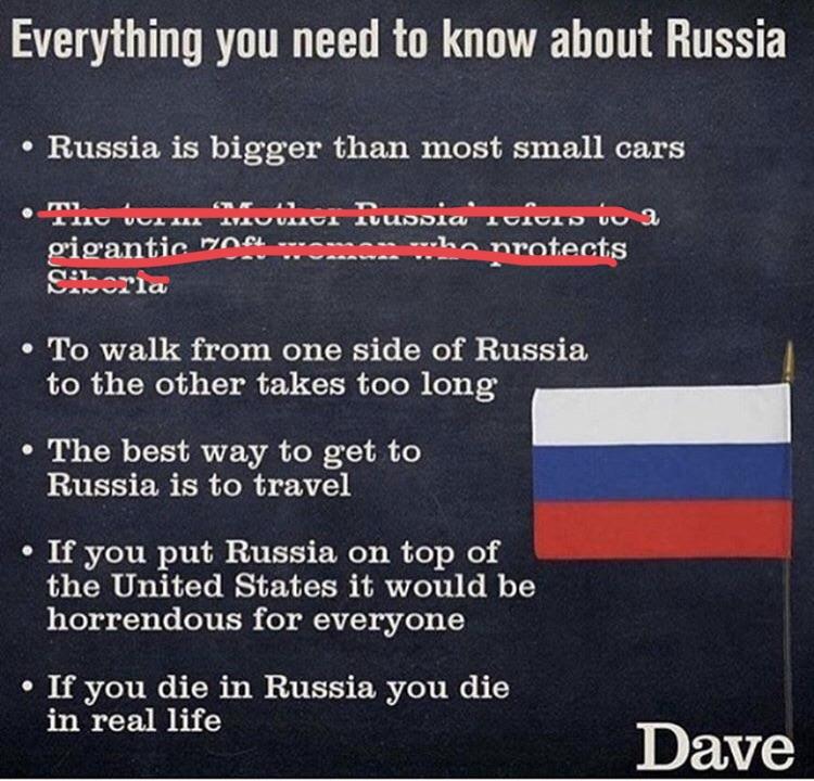 Fun facts about Russia r/technicallythetruth