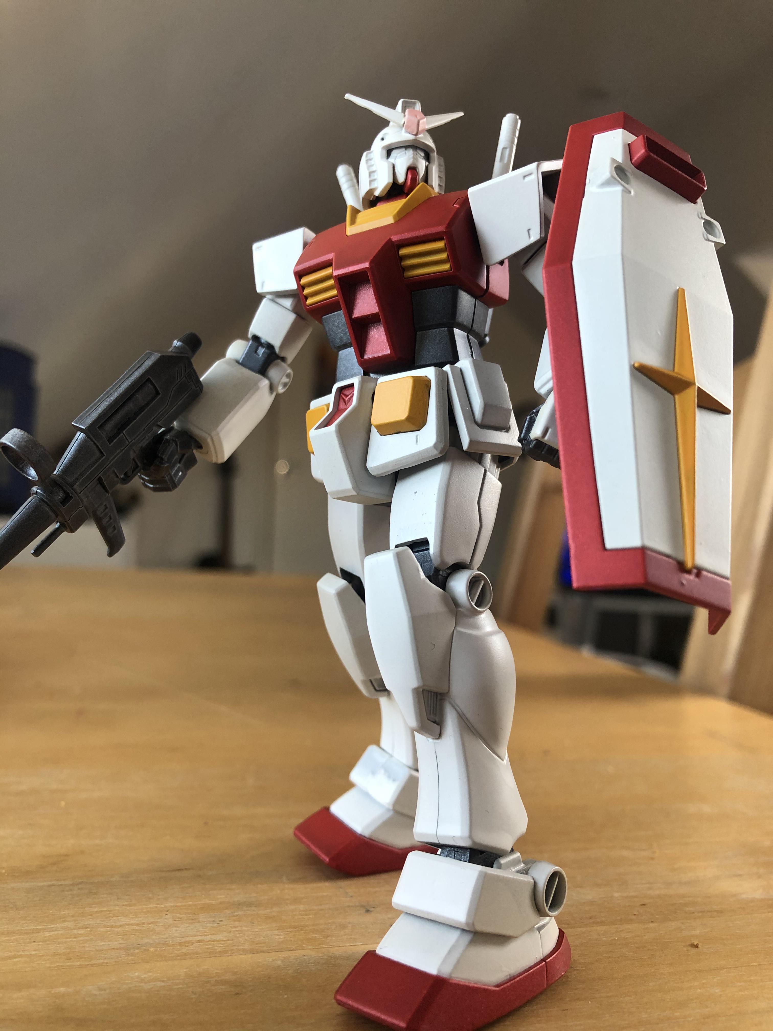 My first painted Gunpla. Not finished yet and there’s a lot of mistakes