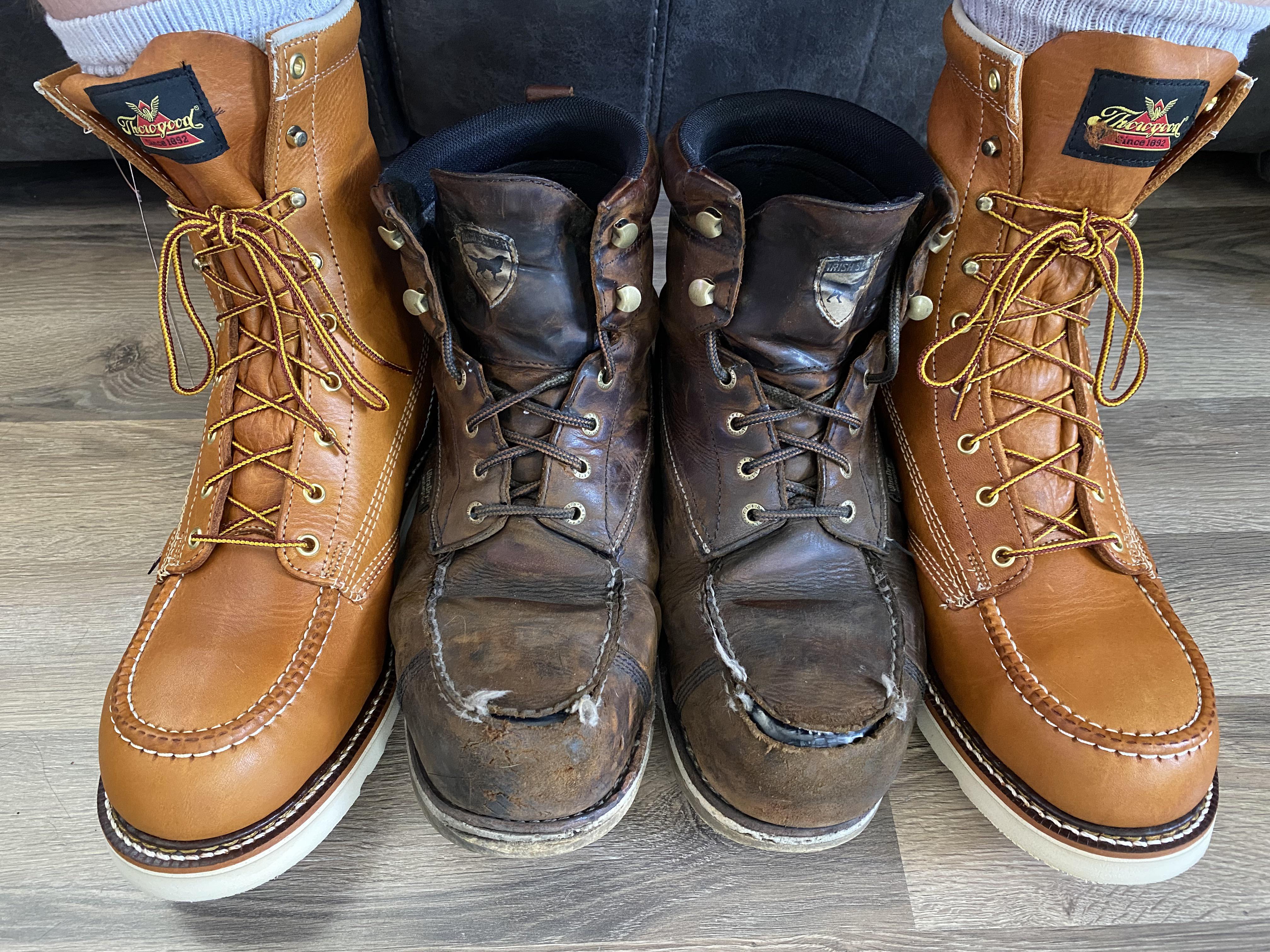 Danner Bull Run vs Thorogood moc toe WorkBoots