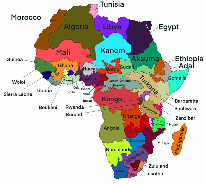 My map of redrawn African borders based off historical, ethnic