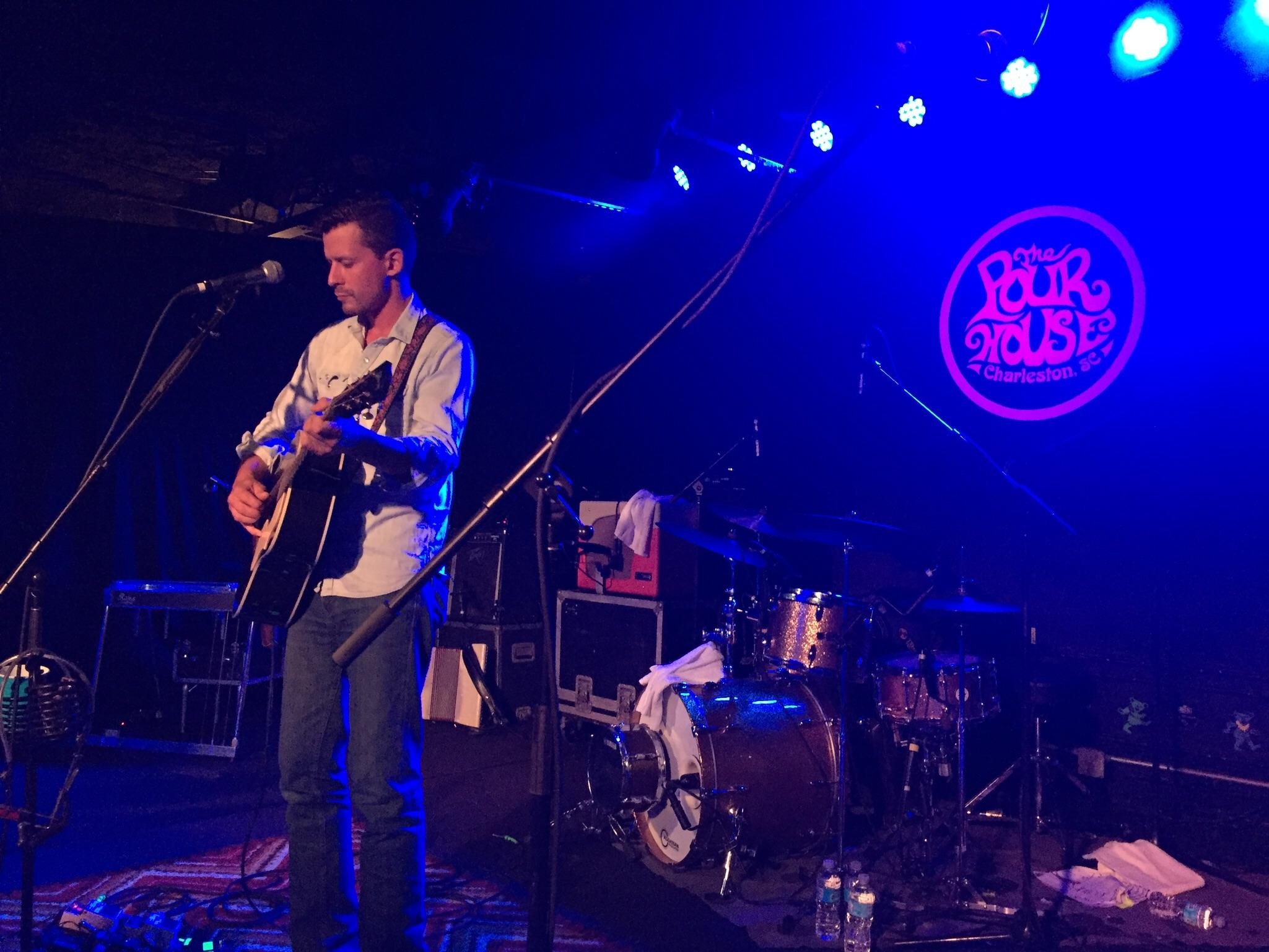 October 2016. Charleston, SC. Evan singing “Diamonds & Gasoline” solo