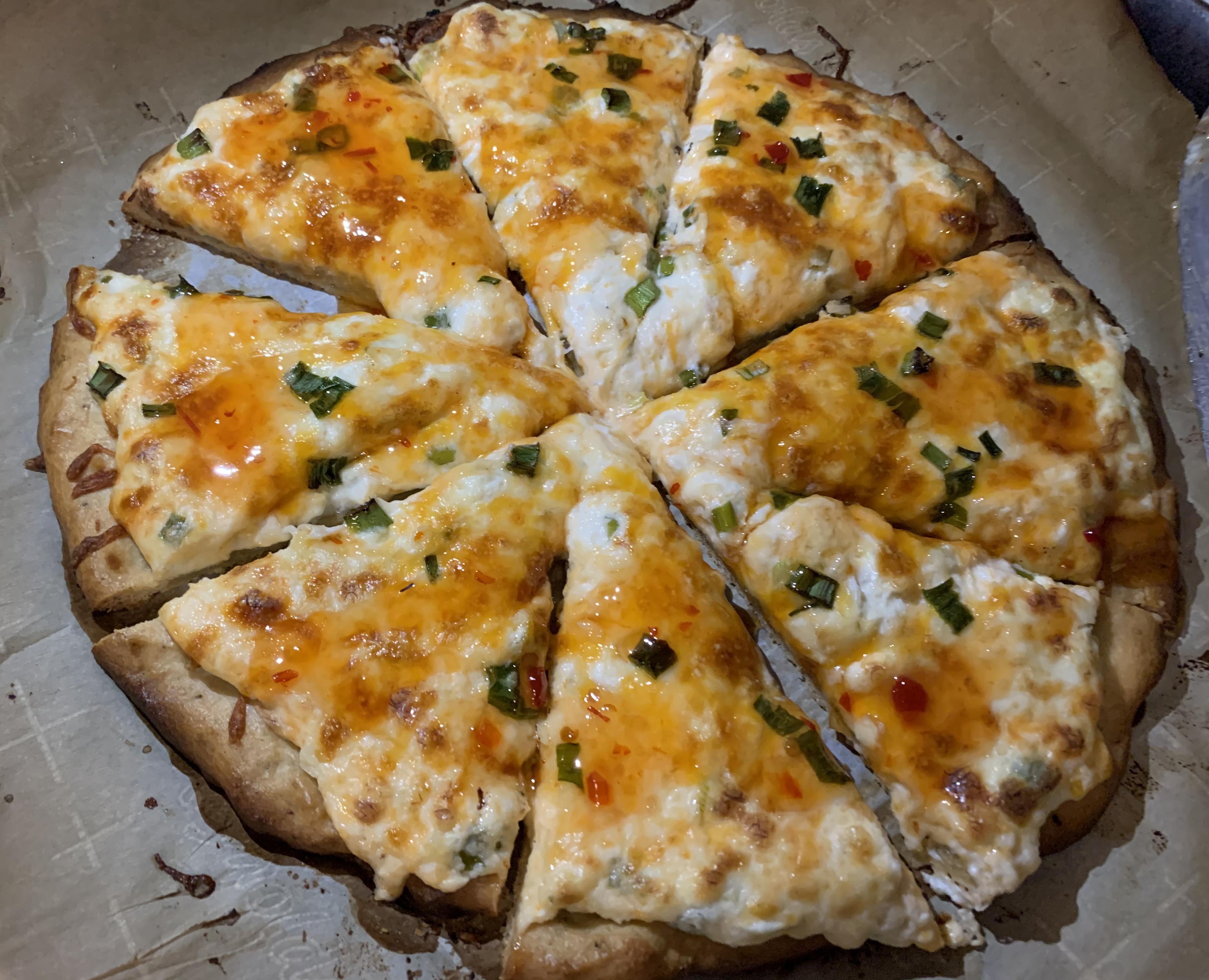 Glutenfree Crab Rangoon pizza, made from scratch by my amazing wife