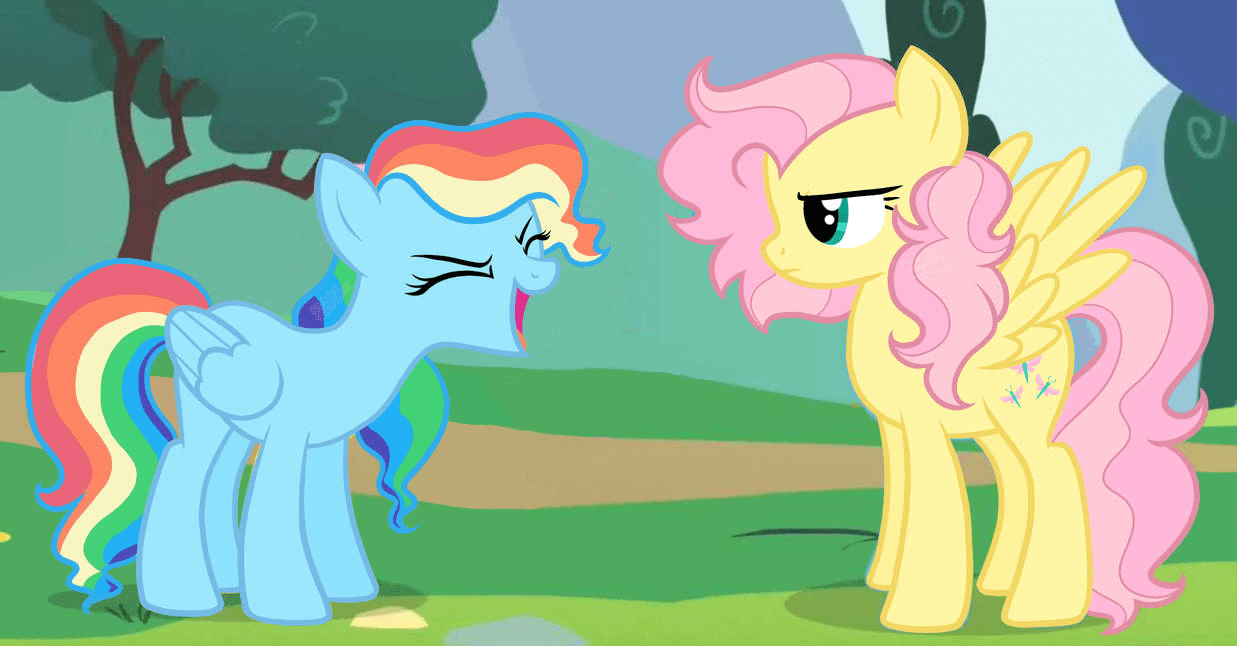 Fluttershy and Rainbow Dash. r/mylittlepony