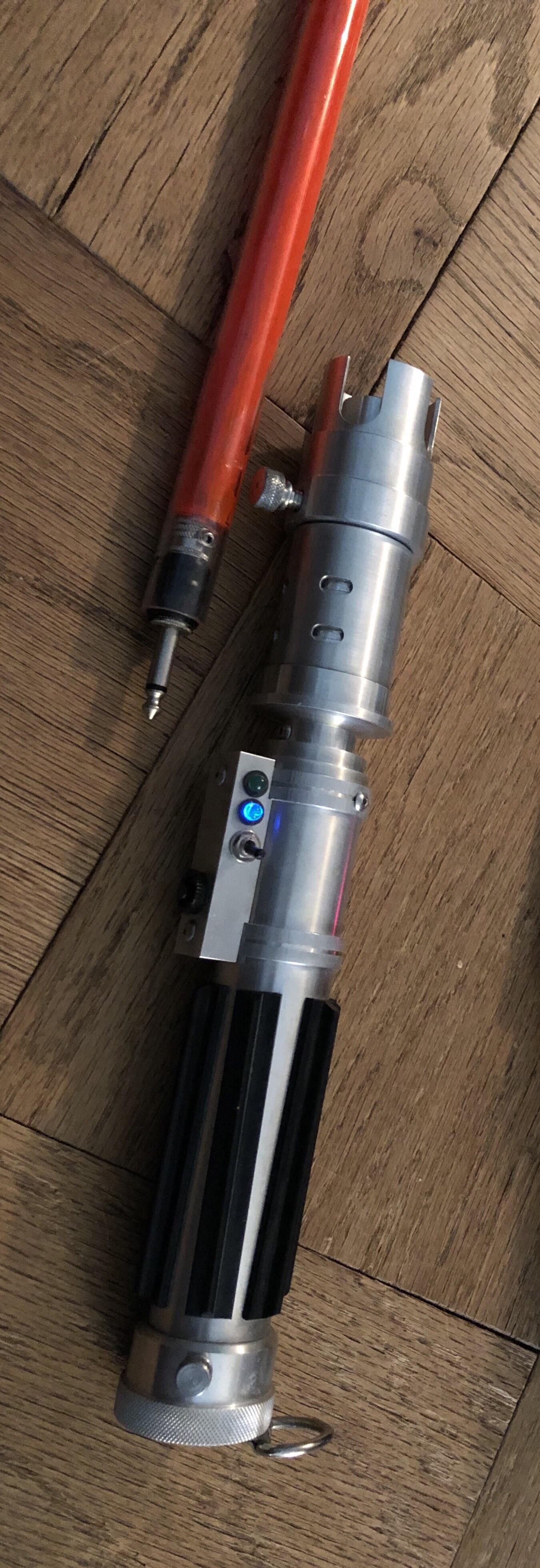 For Sale or Trade Ancient Lightsaber hilt and blade. Lighttech Industries T900 hilt (2000