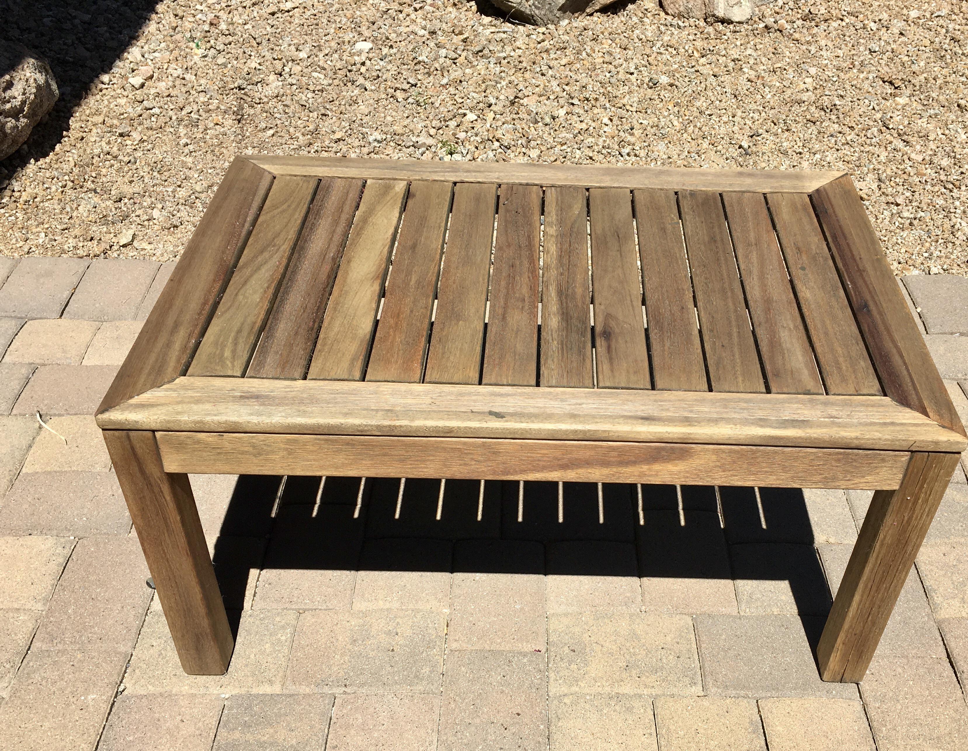 2.50 teak table just needed teak oil and light sanding. r/upcycling
