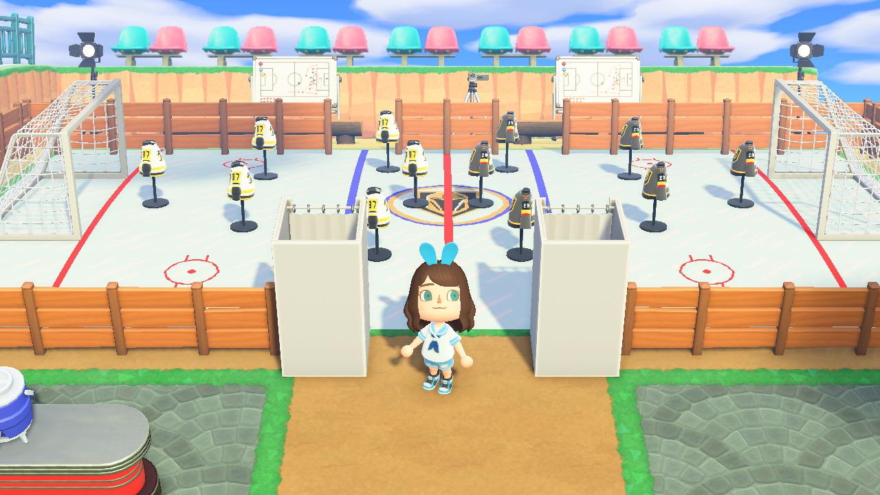 Finish my hockey rink in Animal Crossing today r/goldenknights