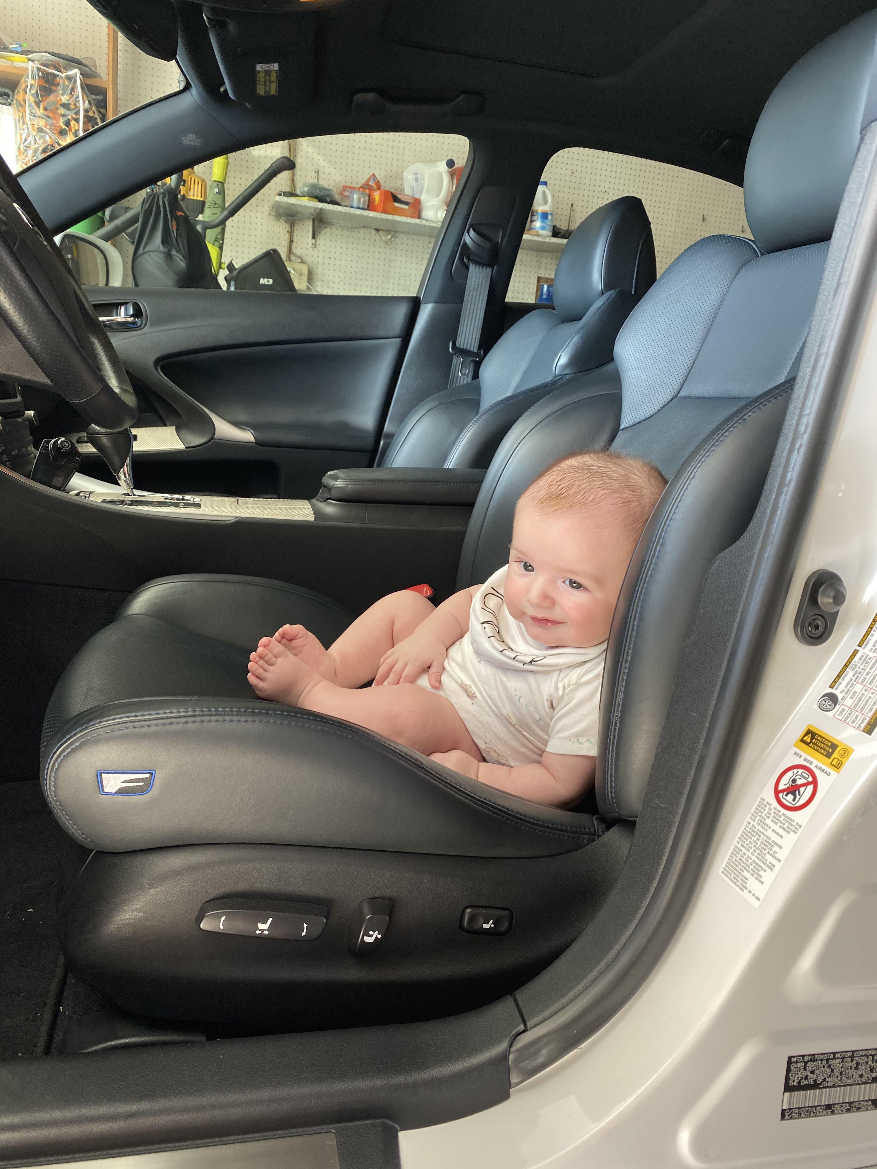 Loving the ISF as much as daddy does. Just wish his car seat would fit