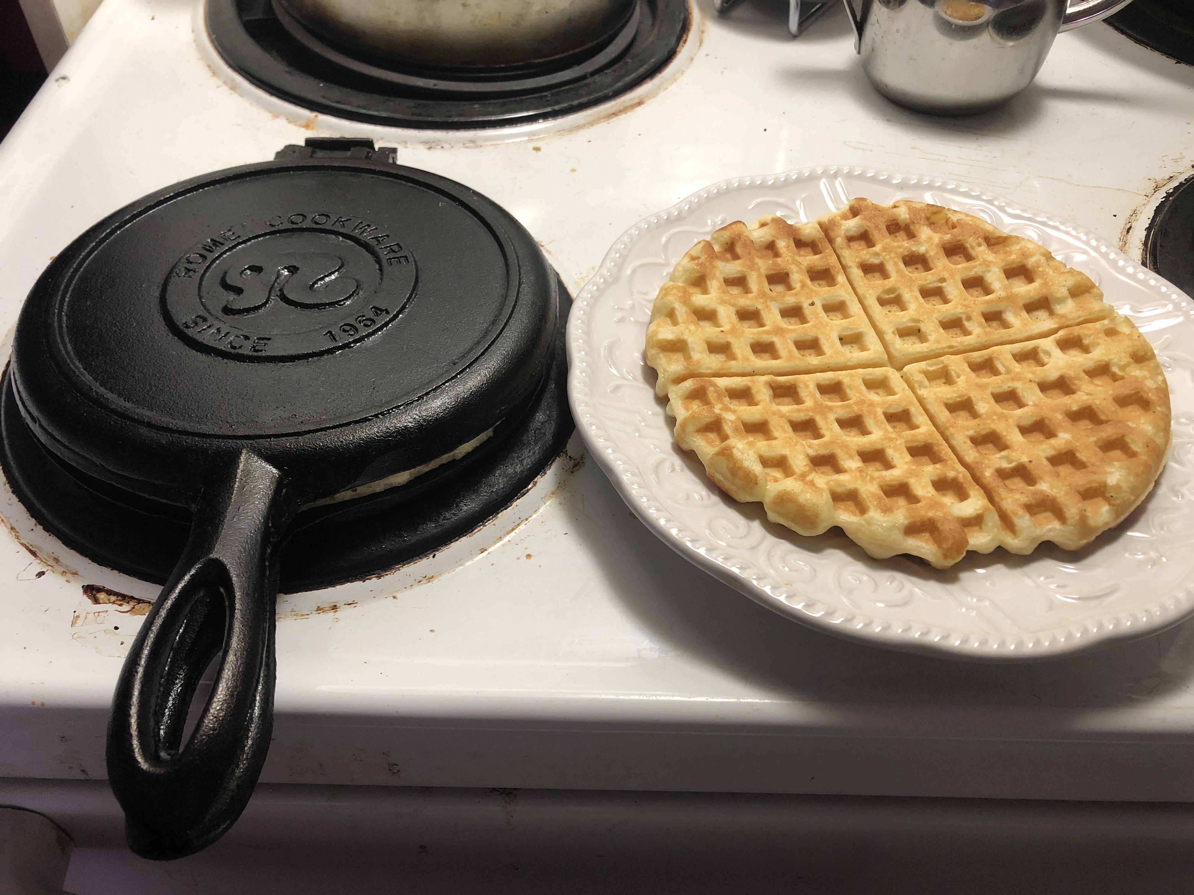 Loving this Rome cast iron waffle iron! r/castiron