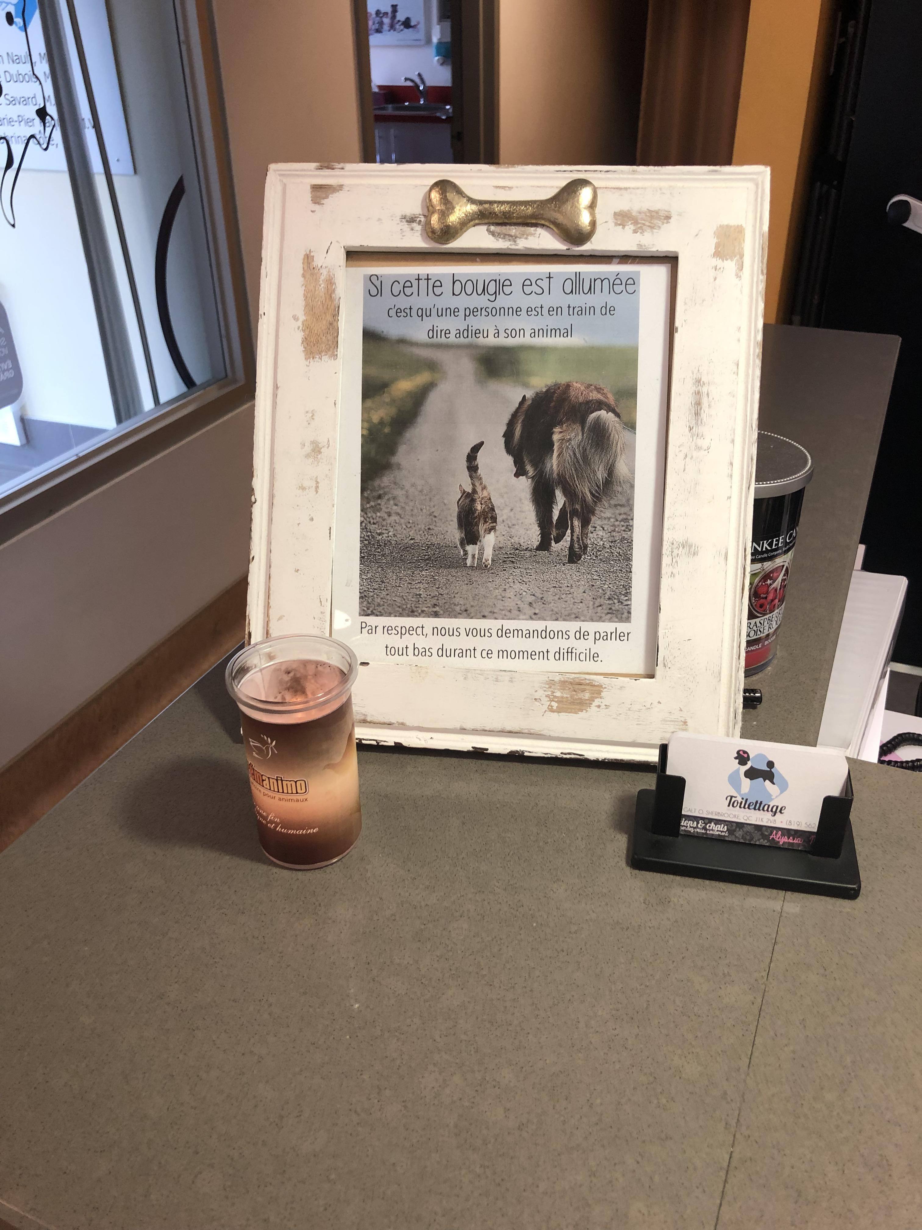 Spotted at the vet clinic in my city today. It says" If this candle is