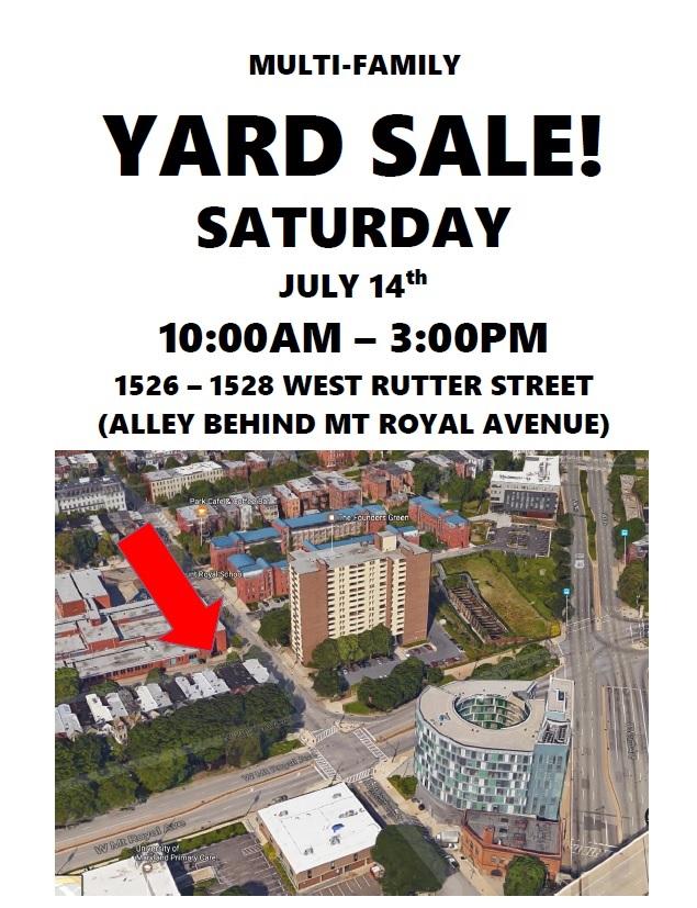 Yard Sale this weekend in Bolton Hill r/baltimore