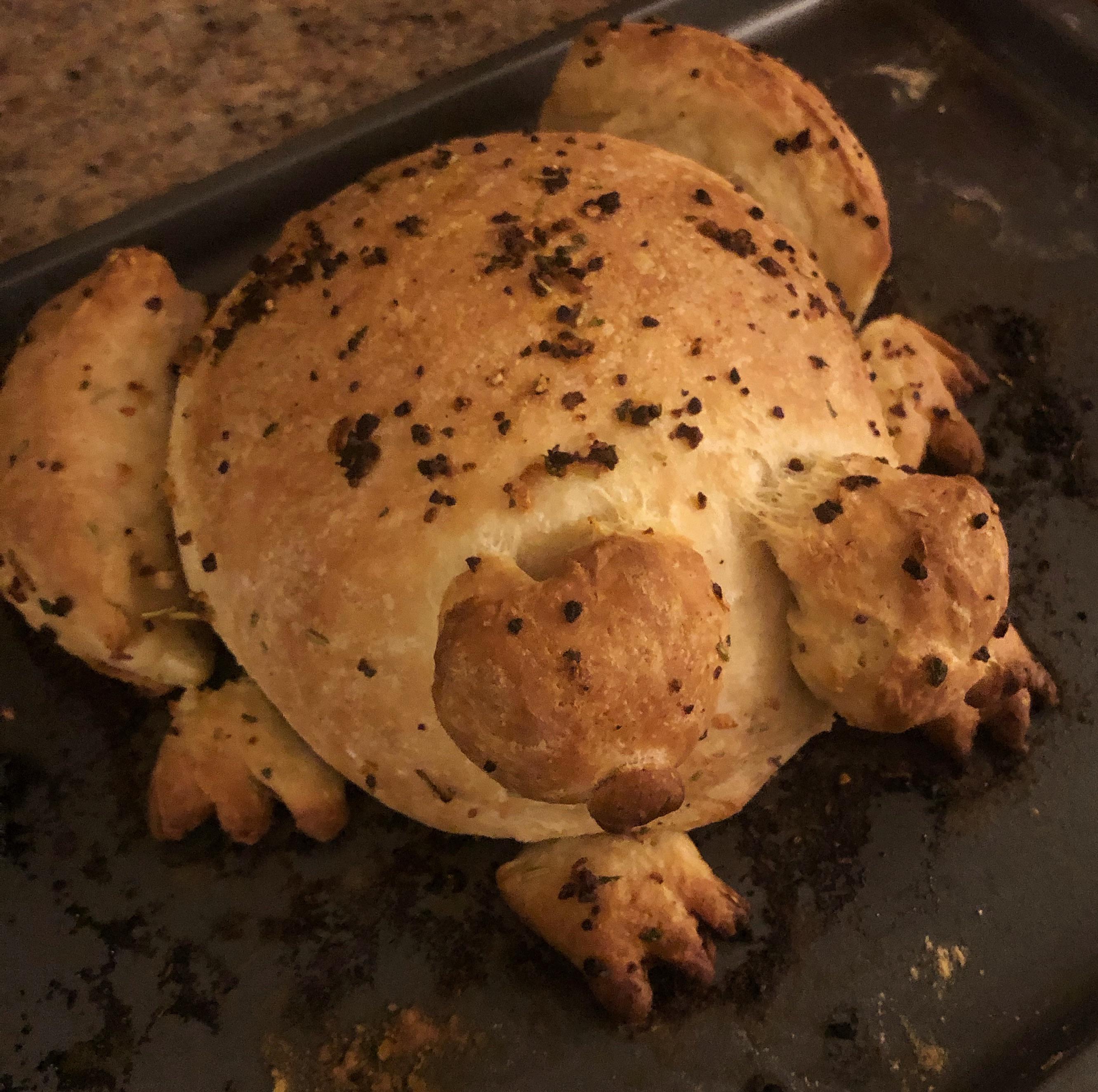 Vegan frog bread. No I will not be taking any questions. r
