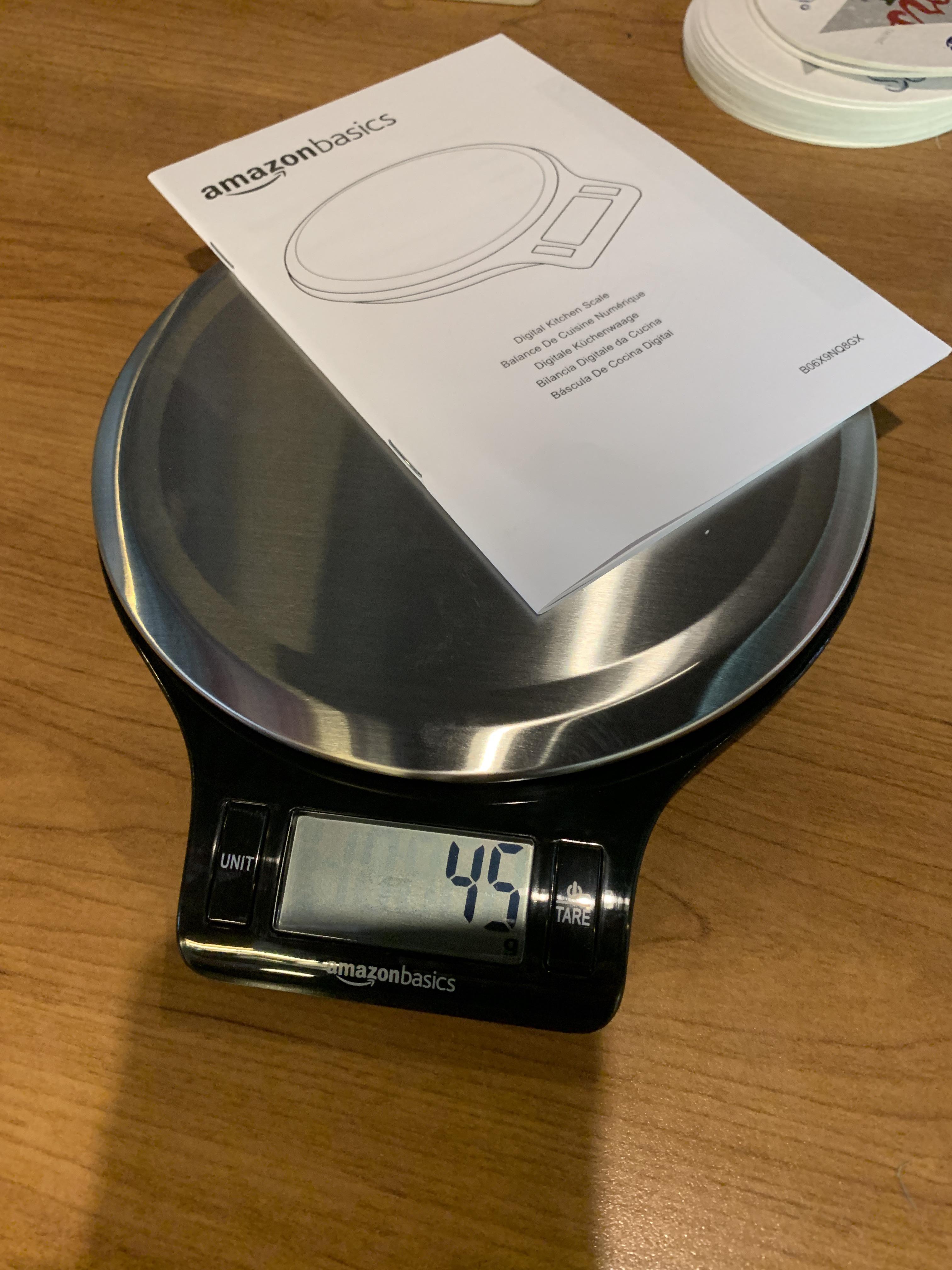 Cheap and durable portion scale... amazon basics outlasted all my other scales so I just got