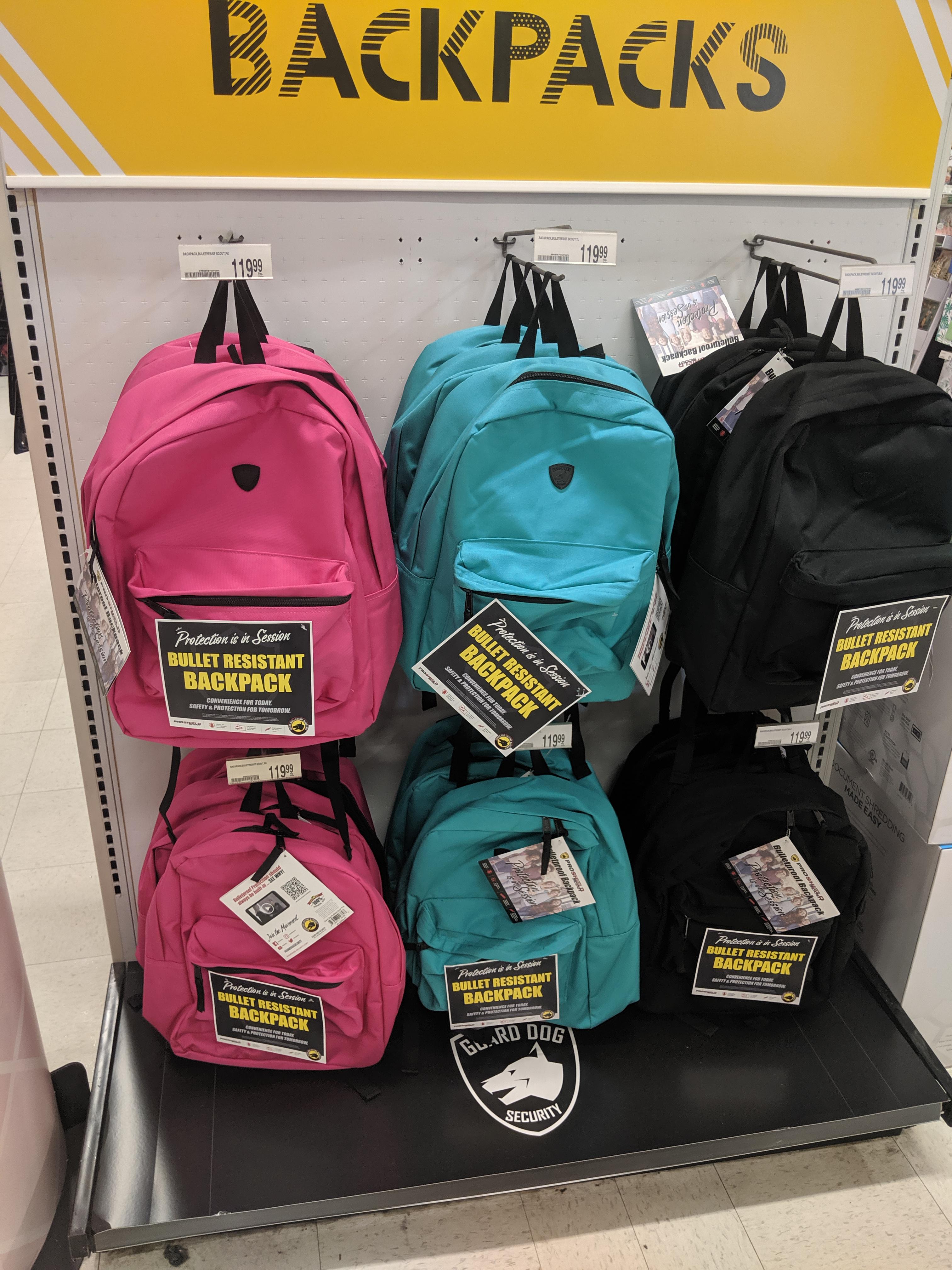 Bullet Resistant Backpacks on sale now! r/ABoringDystopia