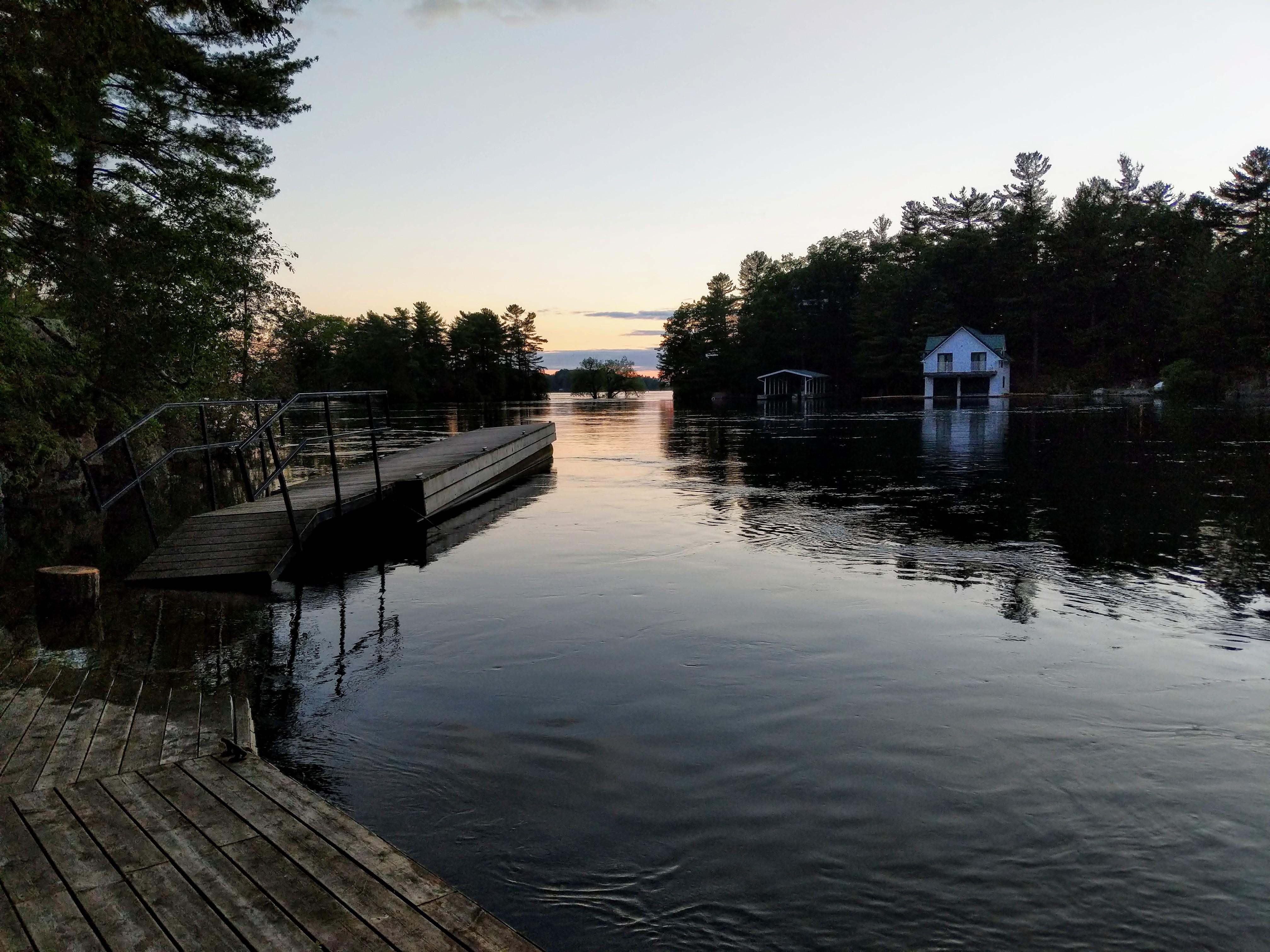 View from the docks at Ivy Lea Campground near Gananoque r/ontario